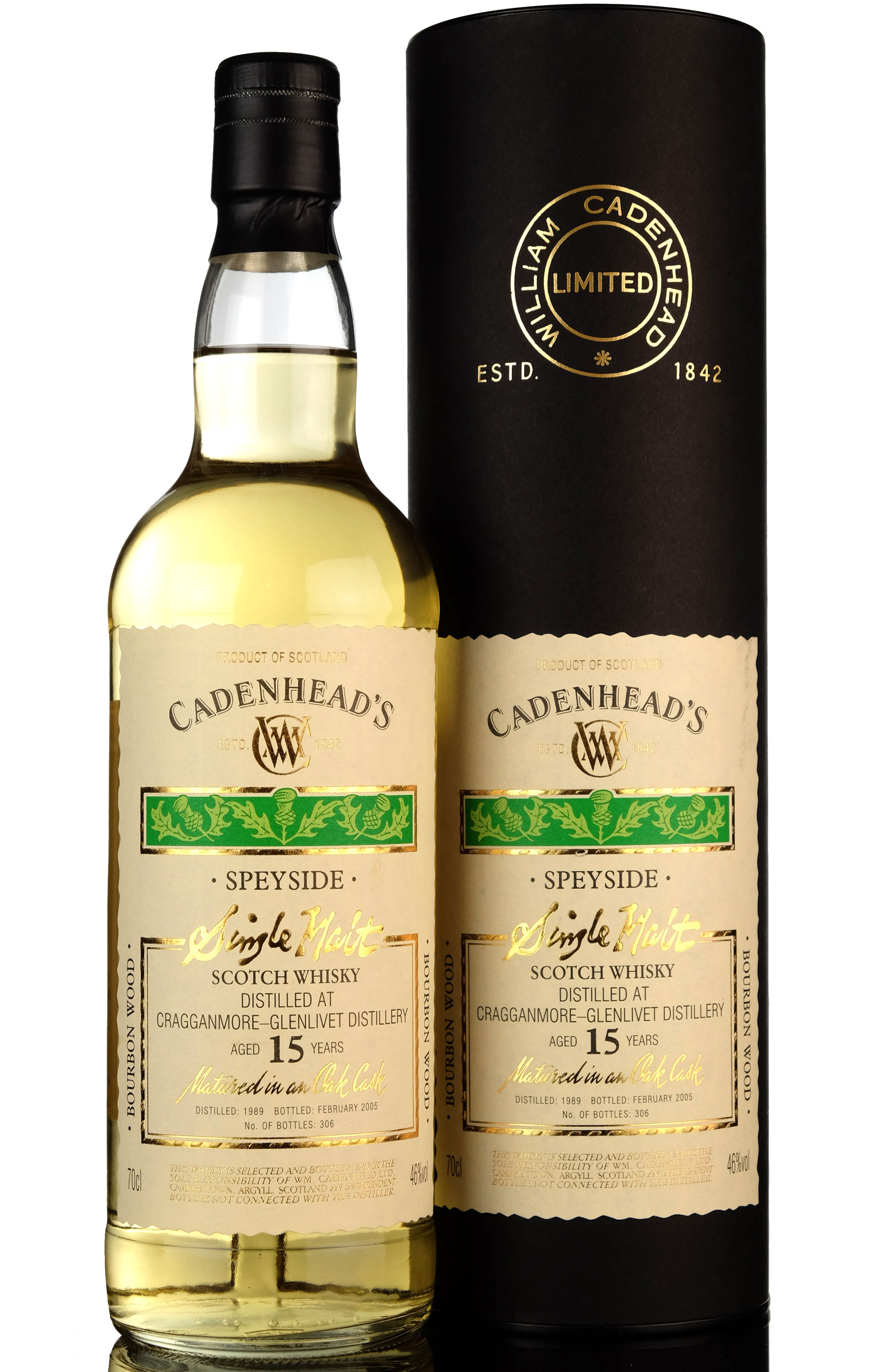 Cragganmore-Glenlivet 1989-2005 - 15 Year Old - Cadenheads Authentic Collection