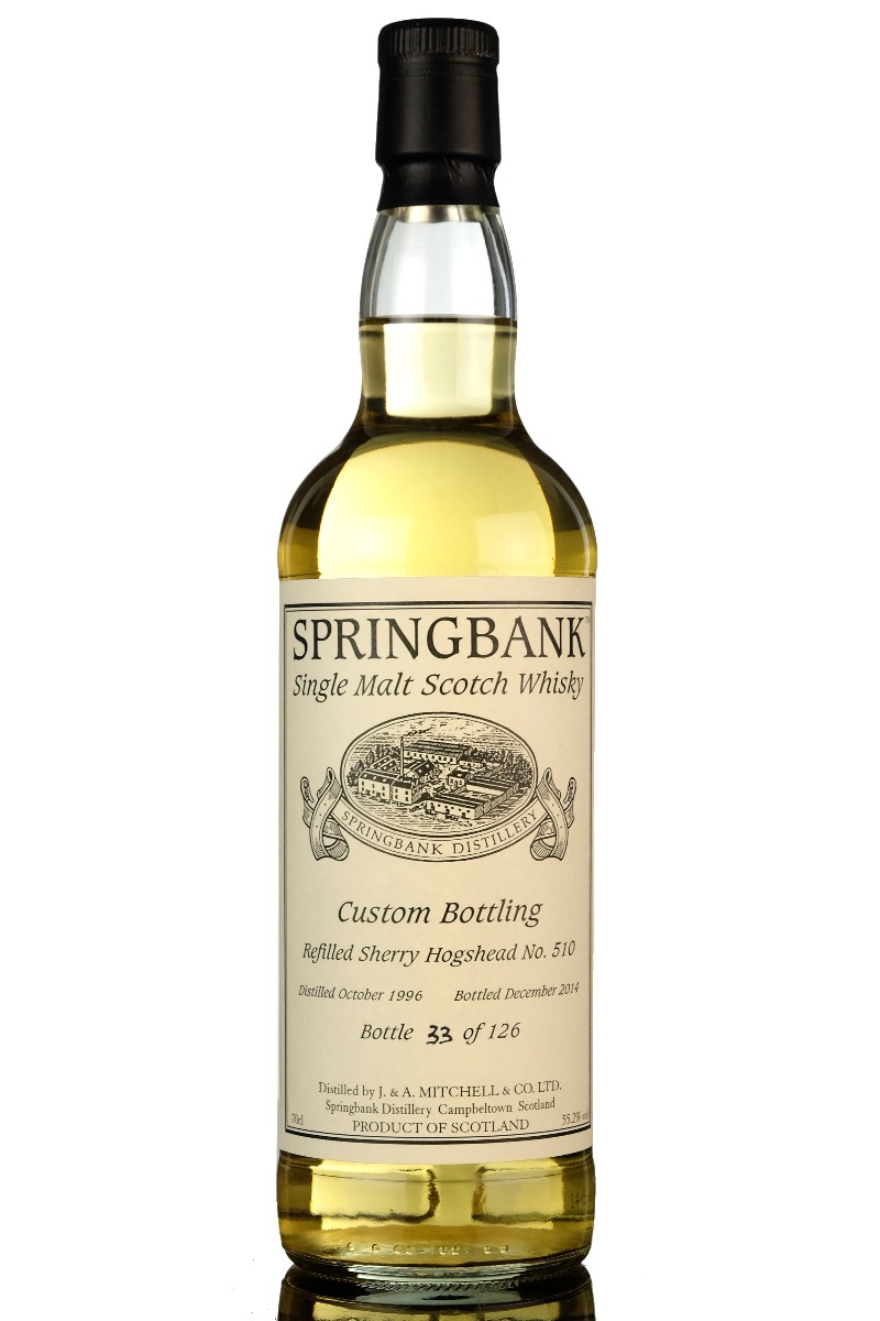 Springbank 1996-2014 - Custom Private Bottling - Single Cask 510