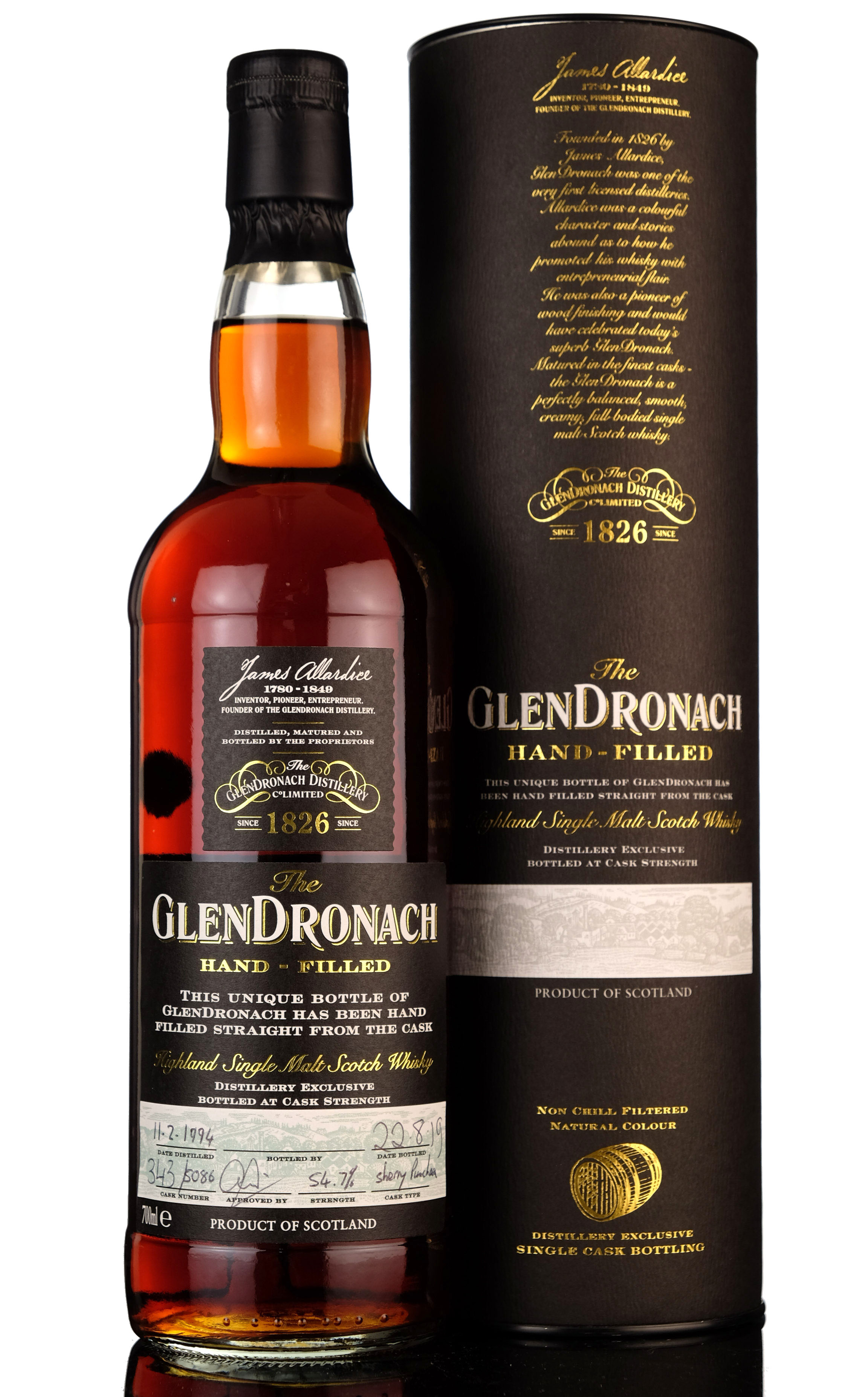 Glendronach 1994-2019 - 25 Year Old - Single Cask 5086 - Hand Filled