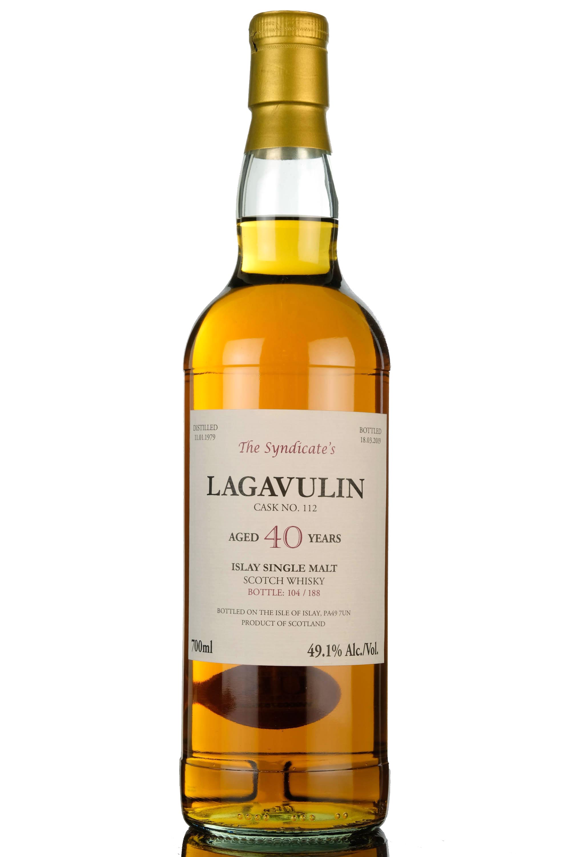 Lagavulin 1979-2019 - 40 Year Old - The Syndicate - 188 Bottles