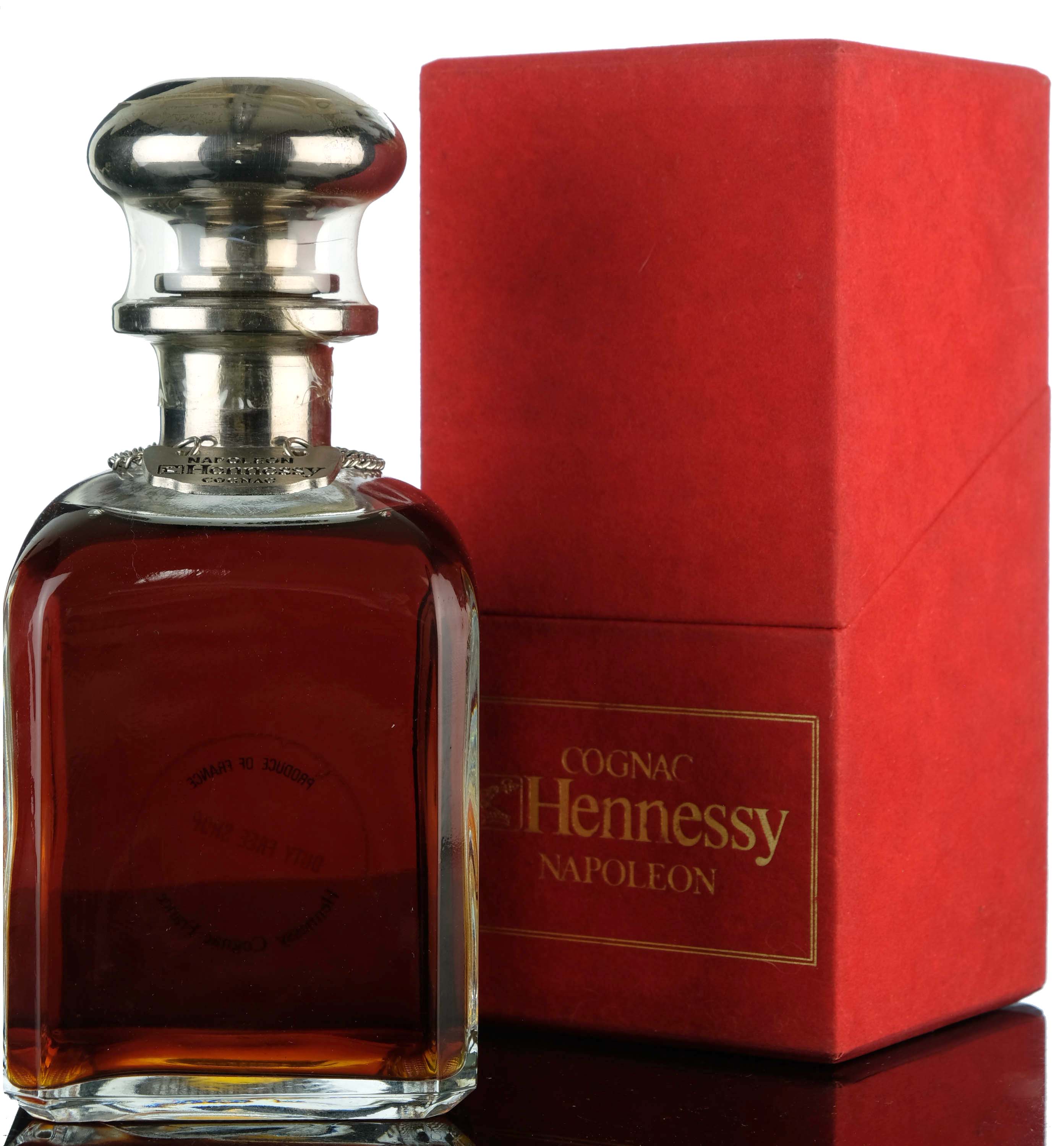 Hennessy Napoleon Silver Top Library Decanter - 1980s