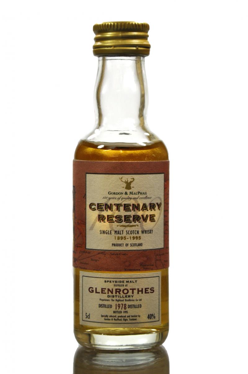 Glenrothes 1978 - Centenary Reserve Miniature