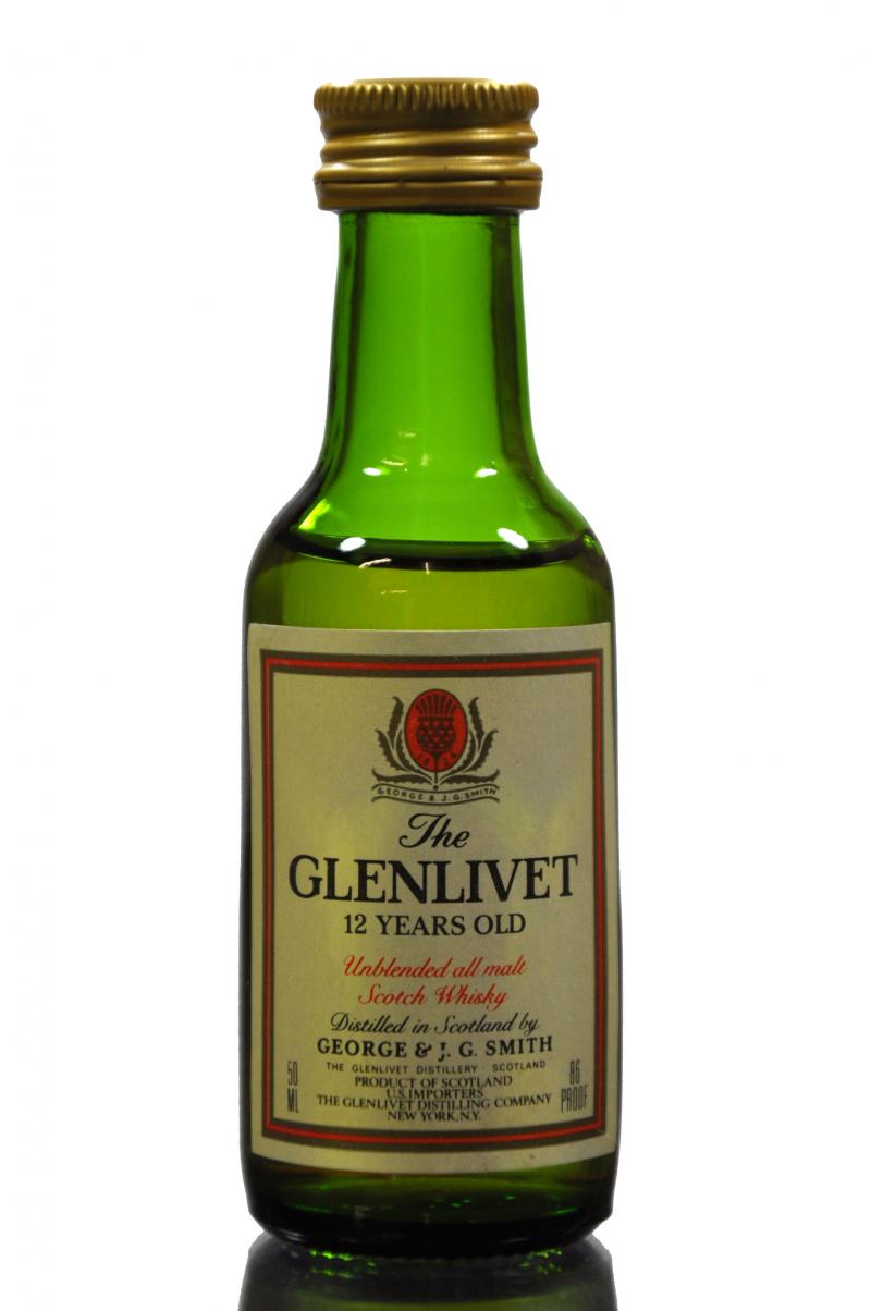 Glenlivet 12 Year Old - 86 Proof Miniature