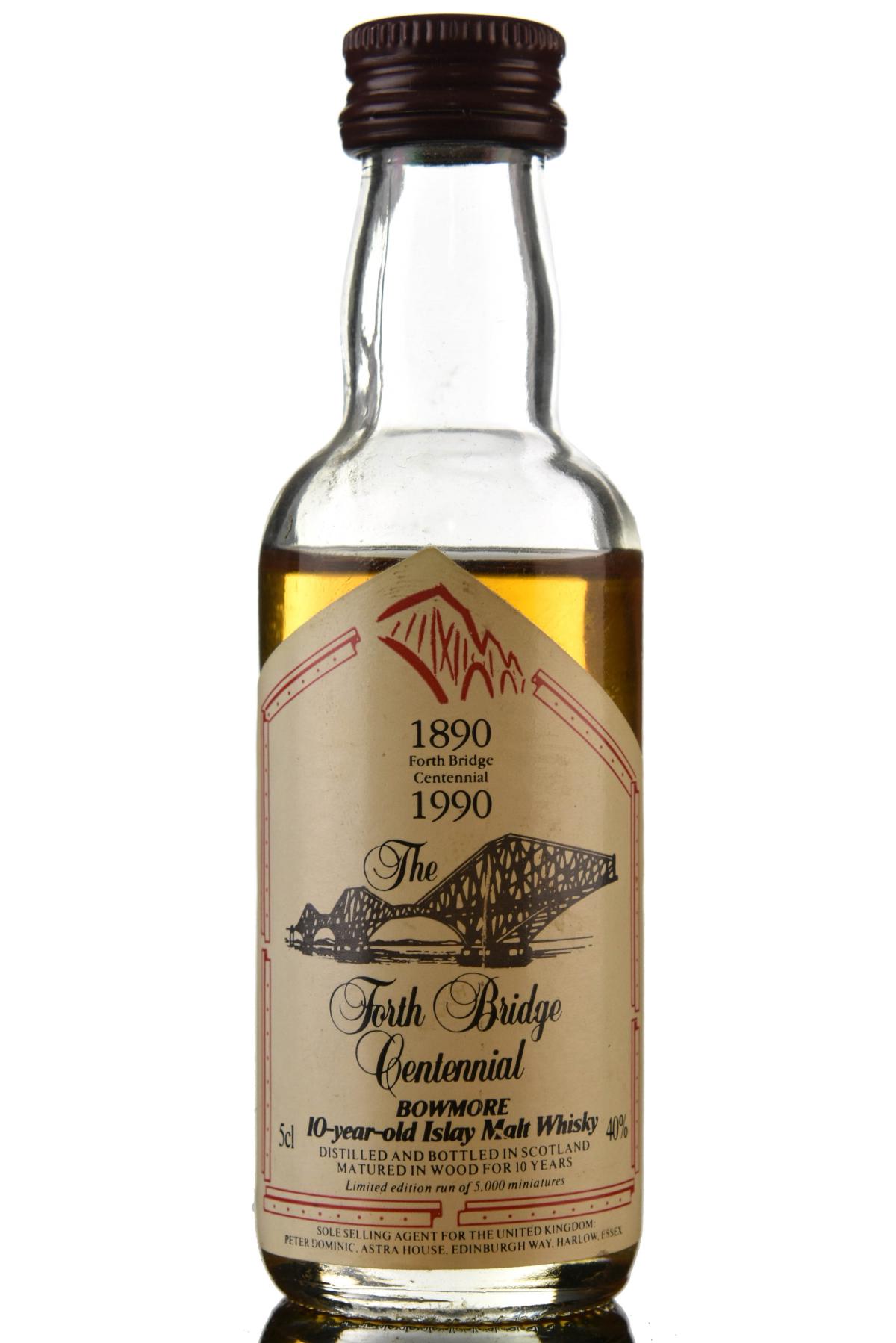 Bowmore 10 Year Old - The Fourth Bridge Centennial Miniature