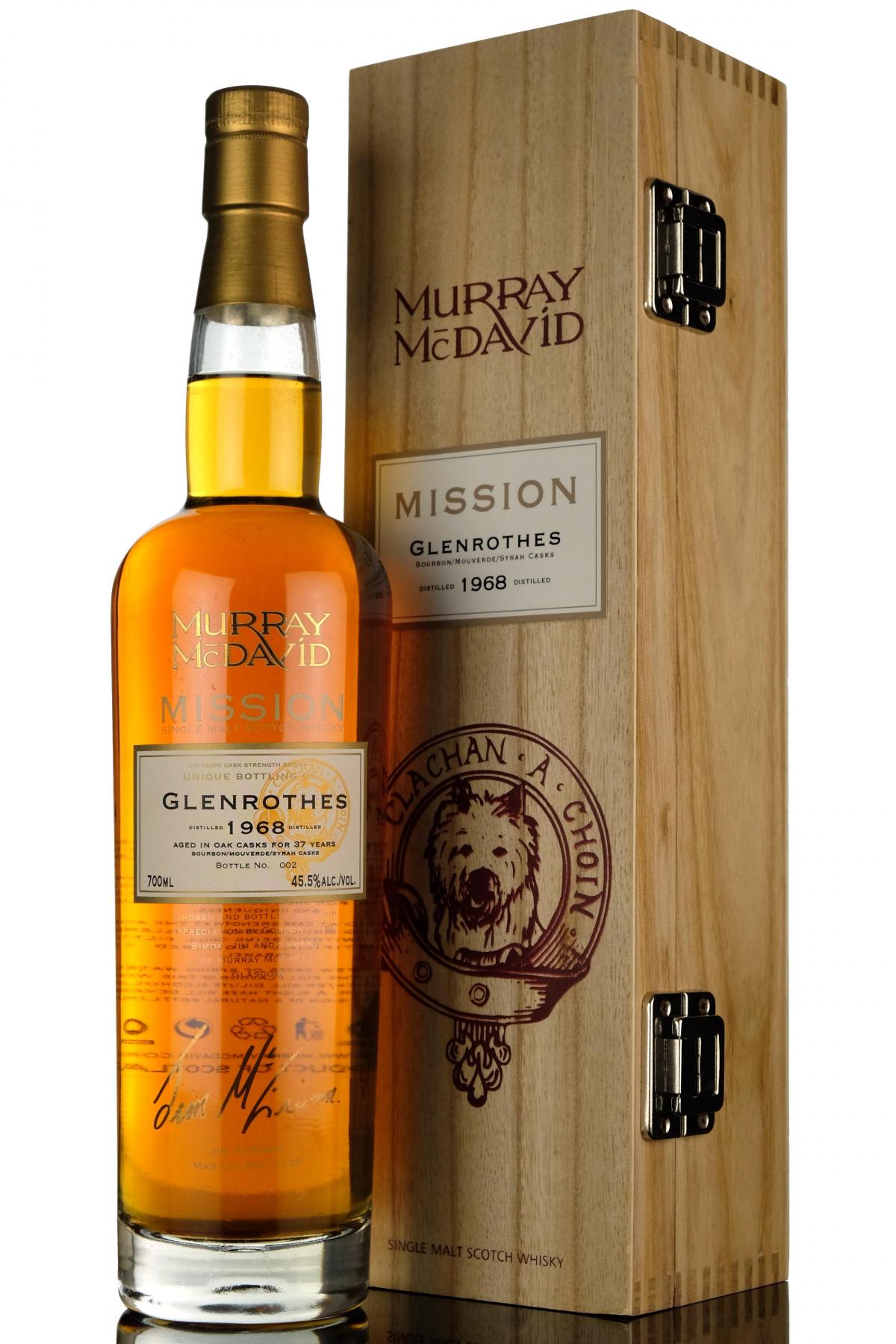 Glenrothes 1968 - 37 Year Old - Murray McDavid Mission