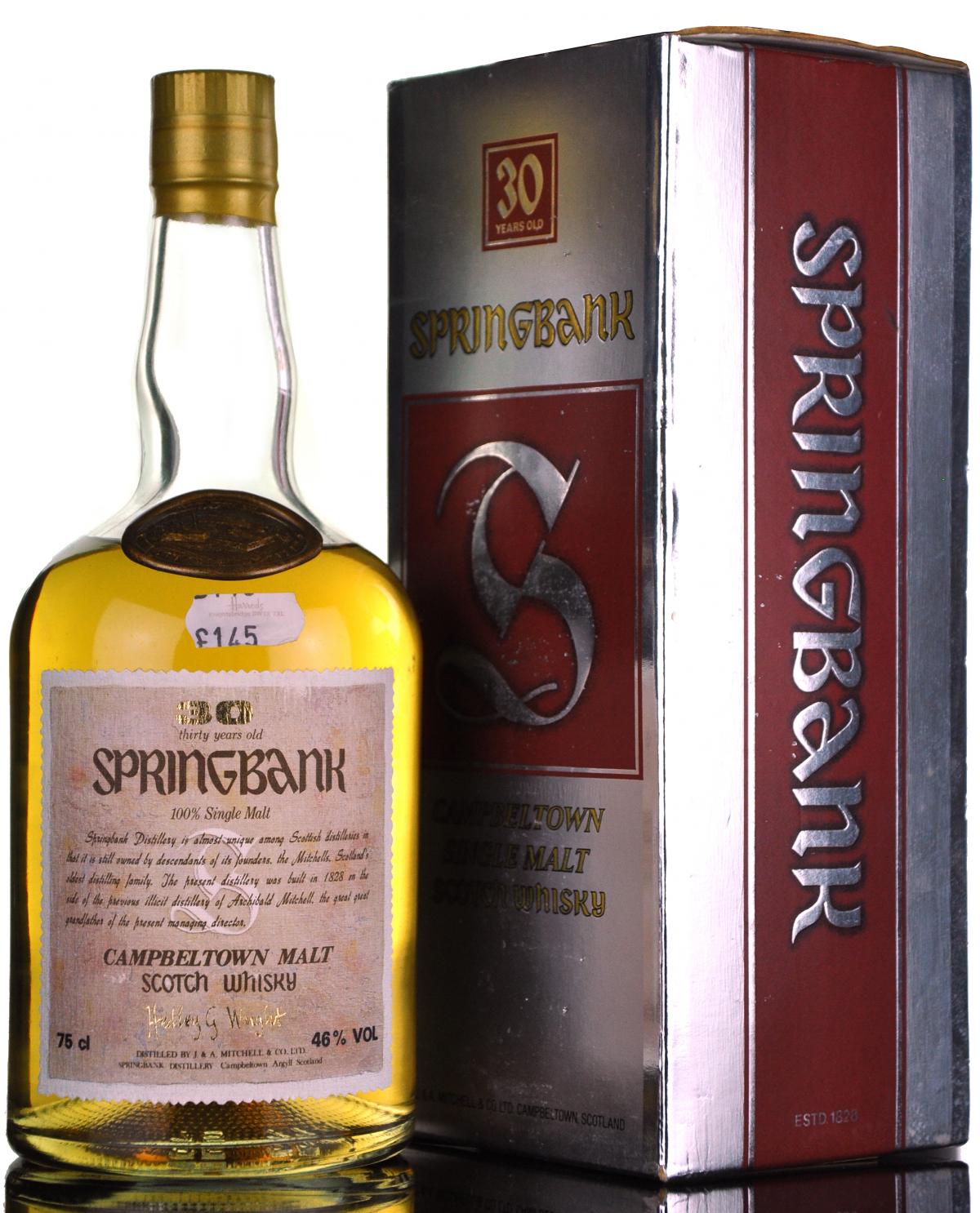 Springbank 30 Year Old - 1980s