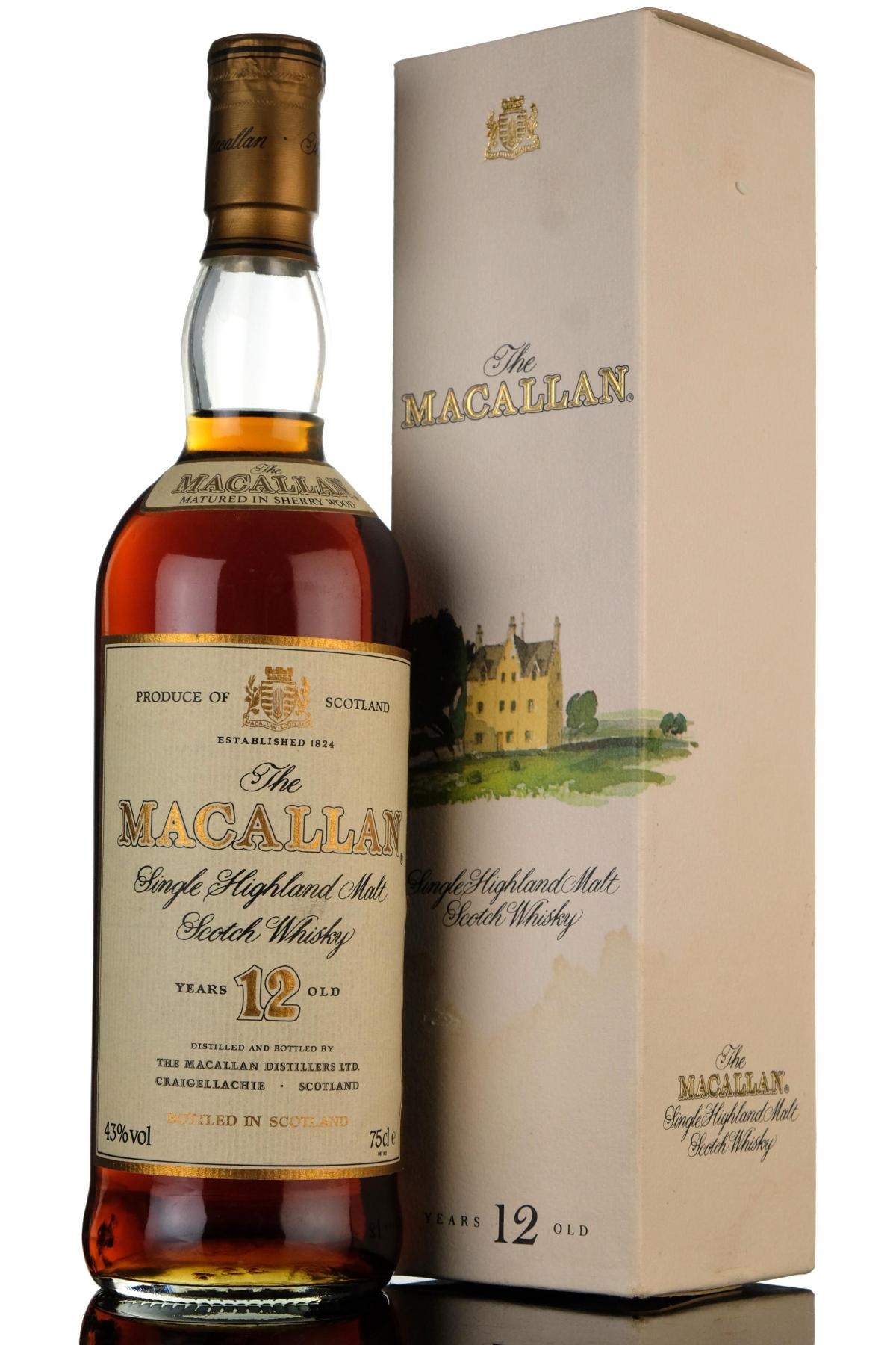 Macallan 12 Year Old - Sherry Cask - Circa 1990