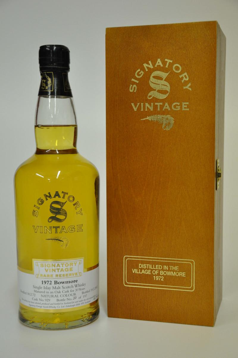 Bowmore 1972-2002 - 30 Year Old - Signatory Vintage - Rare Reserve Cask 929