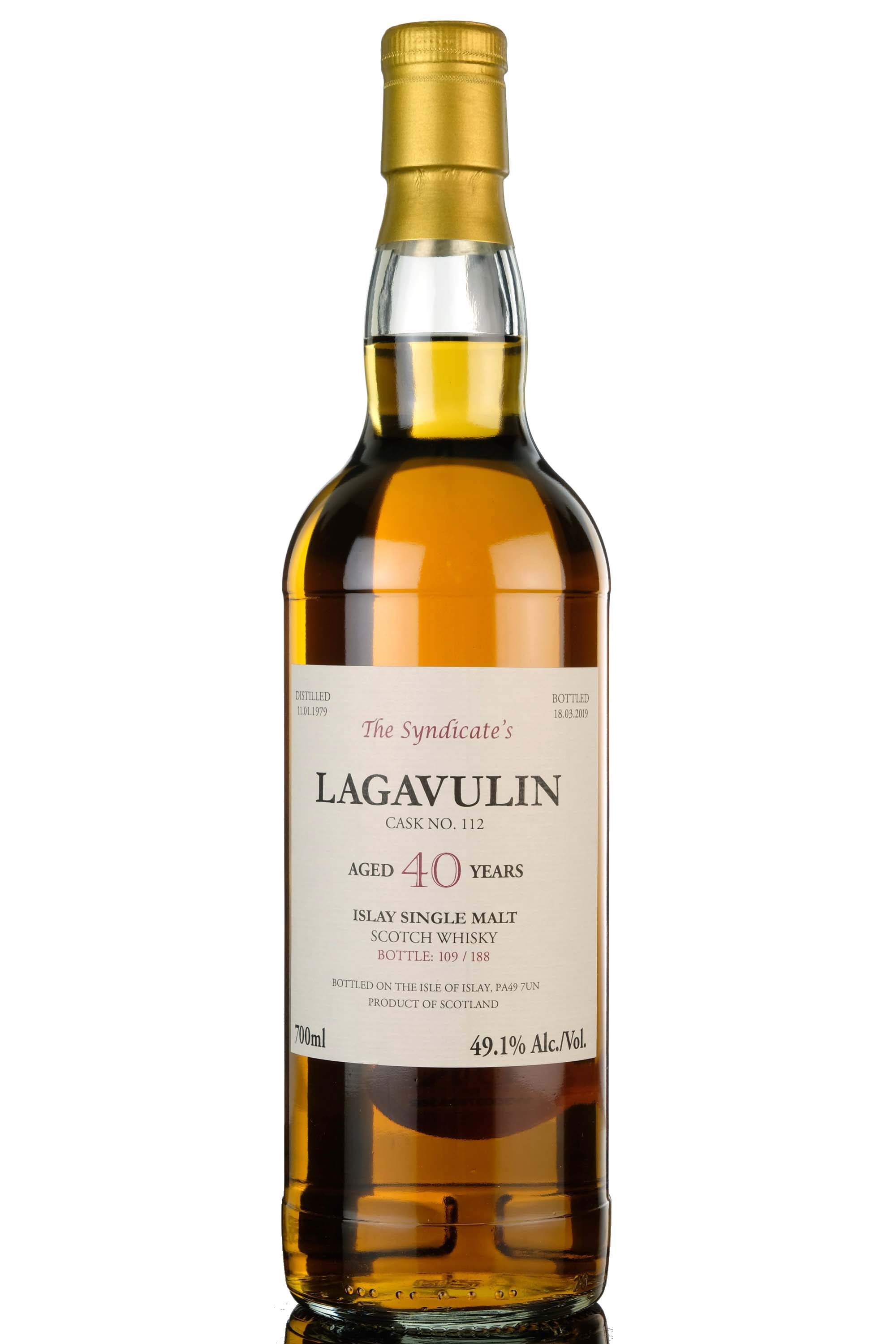 Lagavulin 1979-2019 - 40 Year Old - The Syndicate - 188 Bottles