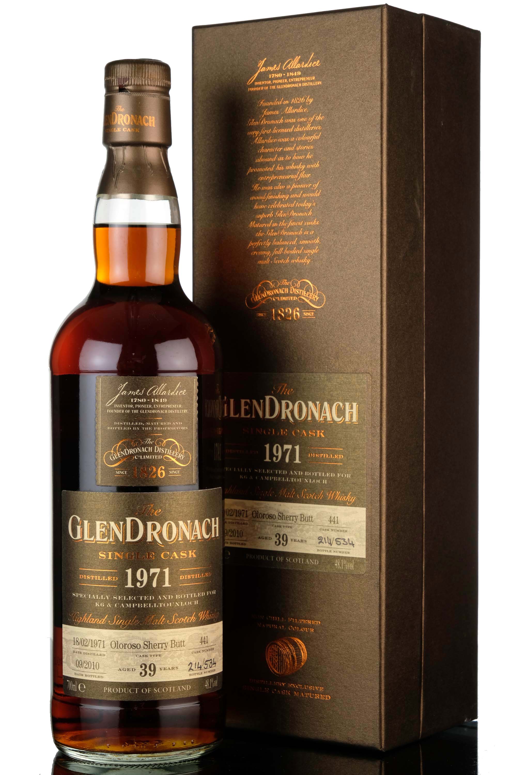 Glendronach 1971-2010 - 39 Year Old - Single Cask 489 - Batch 2