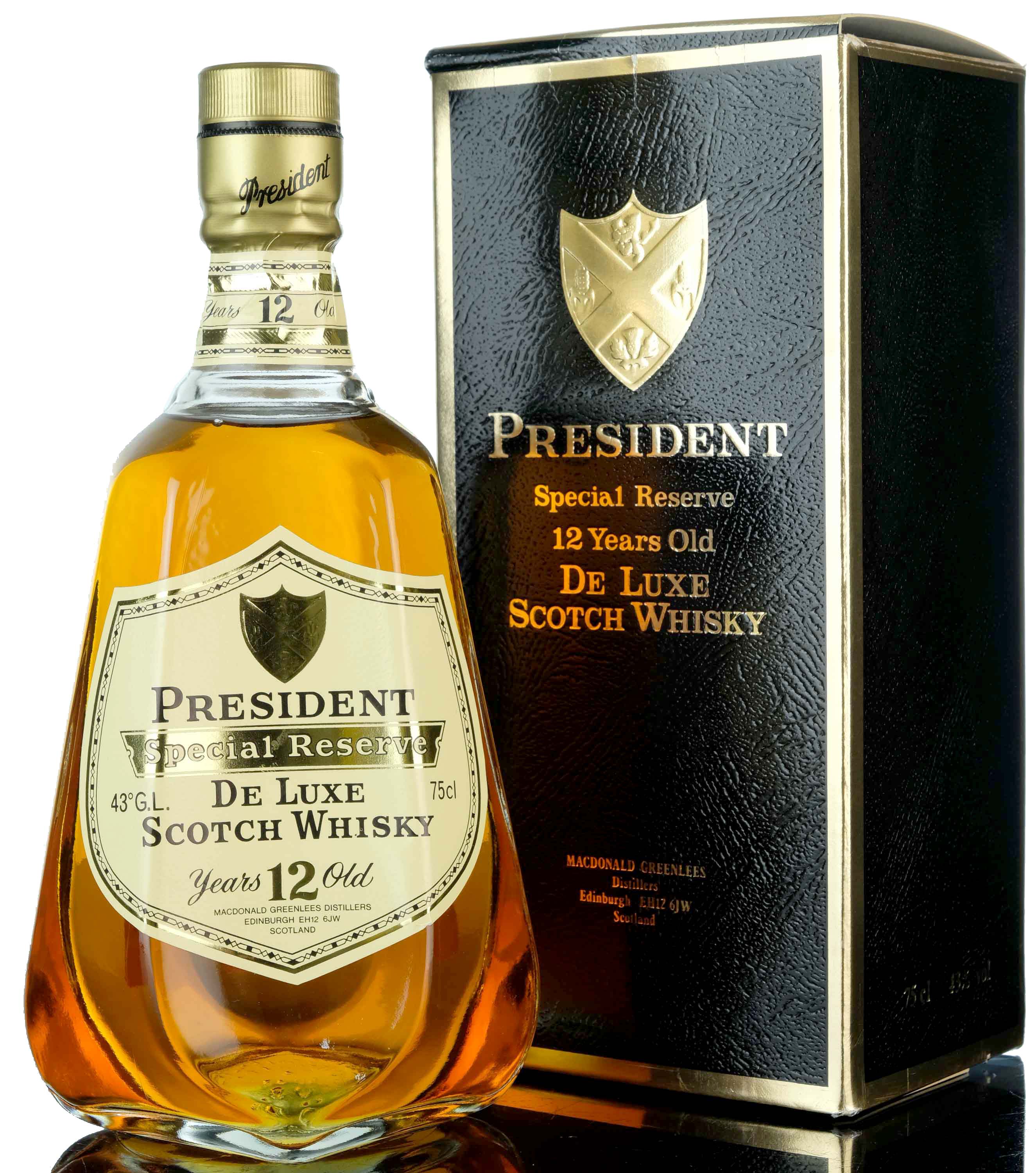 President 12 Year Old - De Luxe Special Reserve - 1980s