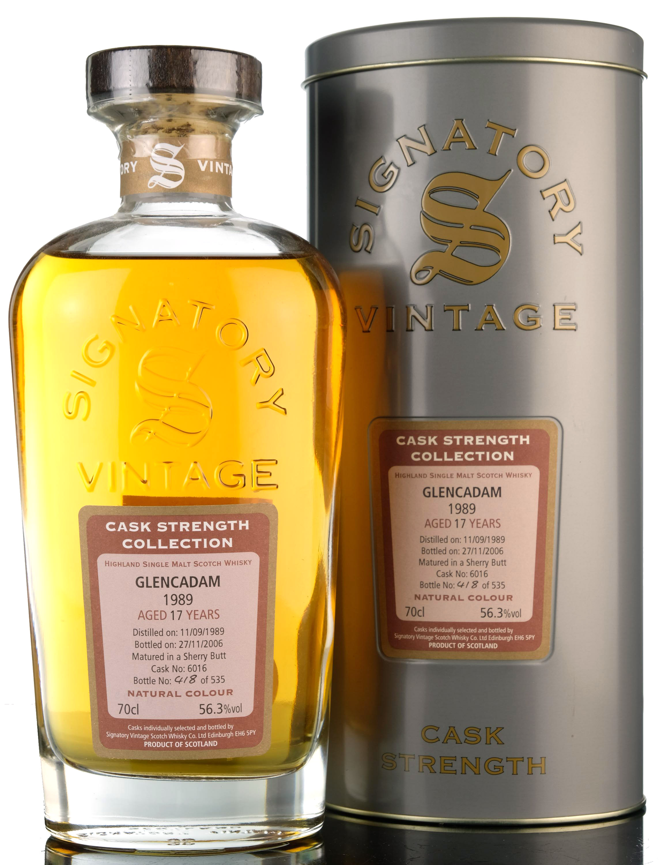 Glencadam 1989-2006 - 17 Year Old - Signatory Vintage - Single Cask 6016