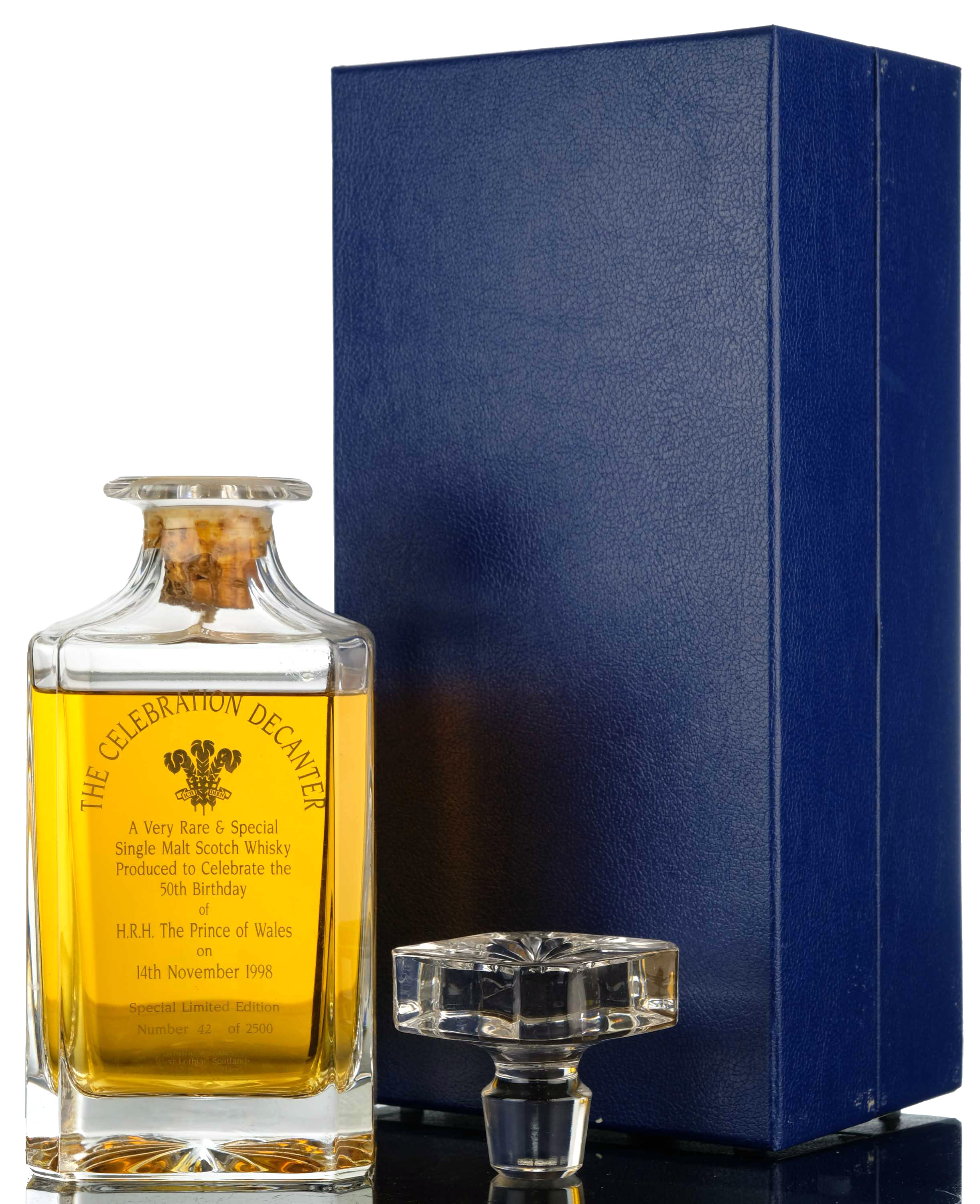 H.R.H The Prince Of Wales 50th Birthday - Celebration Decanter