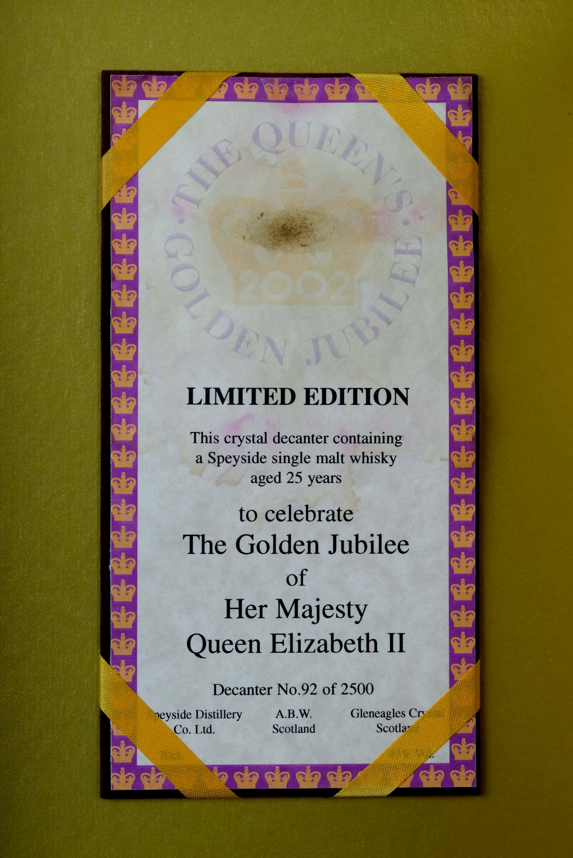 To Commemorate The Golden Jubilee Of Her Majesty Queen Elizabeth 1952-2002