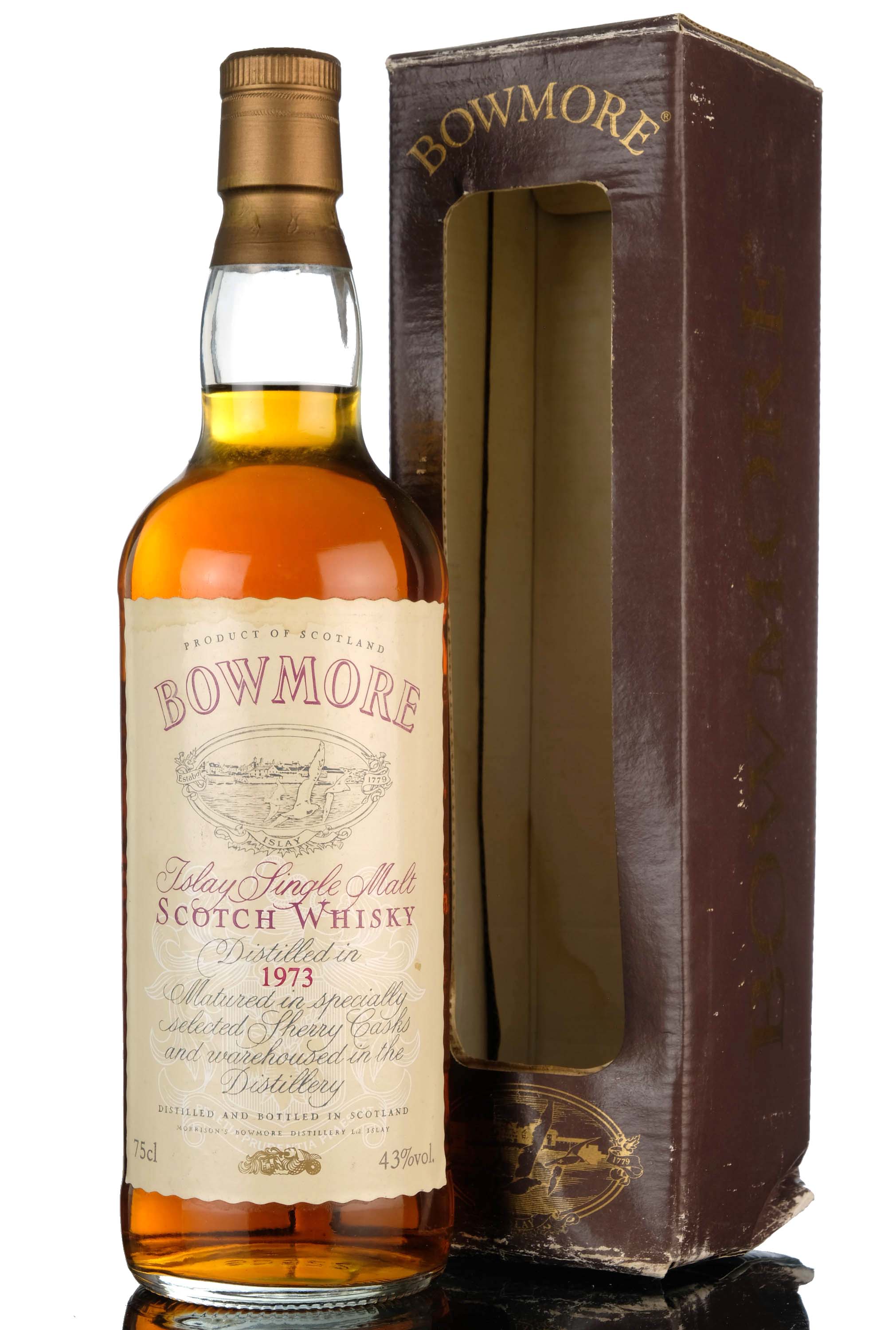 Bowmore 1973 - Sherry Cask - Vintage Label - Butts 5173 & 5174