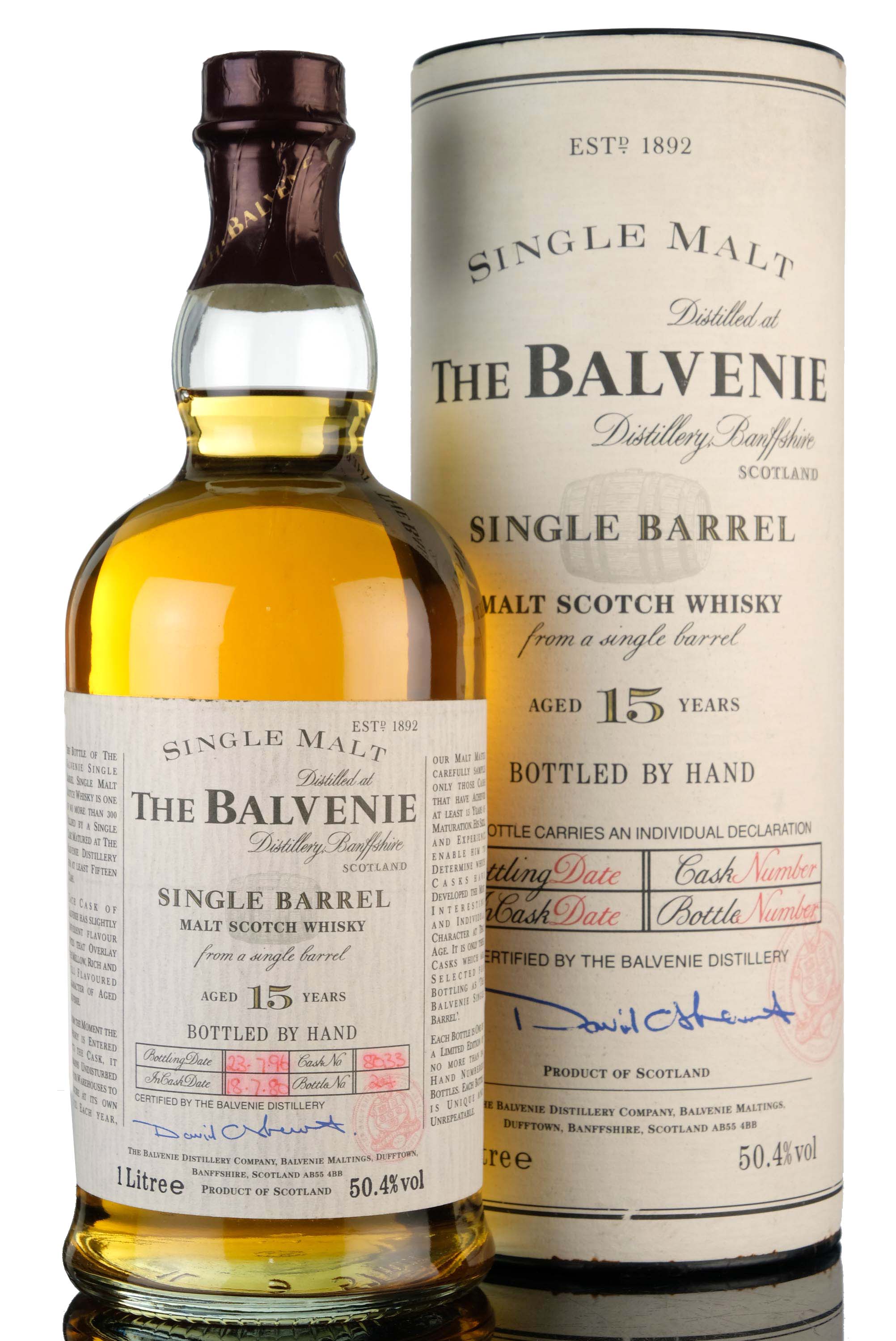 Balvenie 1980-1996 - 15 Year Old - Single Barrel 8033 - 1 Litre