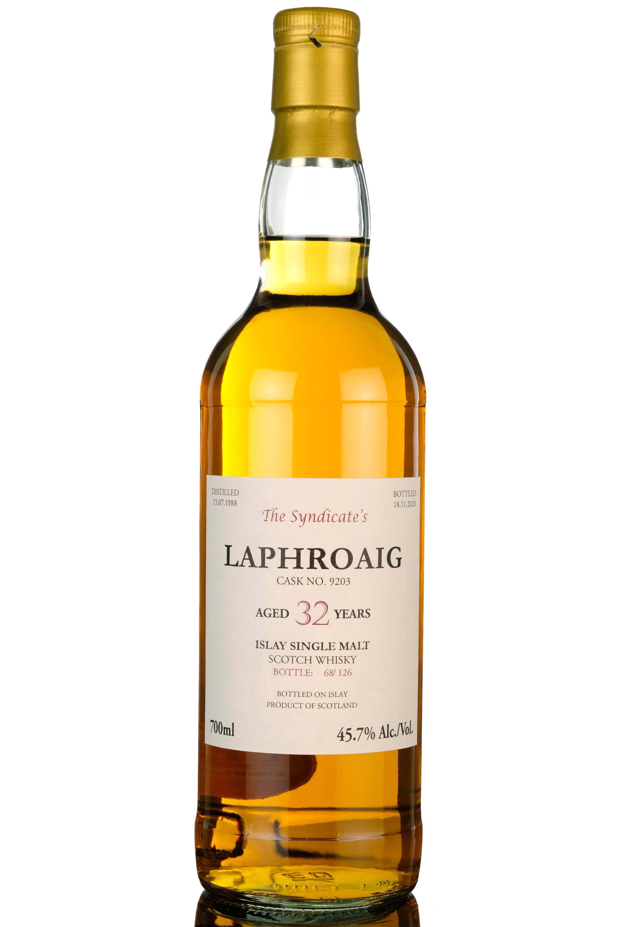 Laphroaig 1988-2020 - 32 Year Old - The Syndicate's - Single Cask 9203