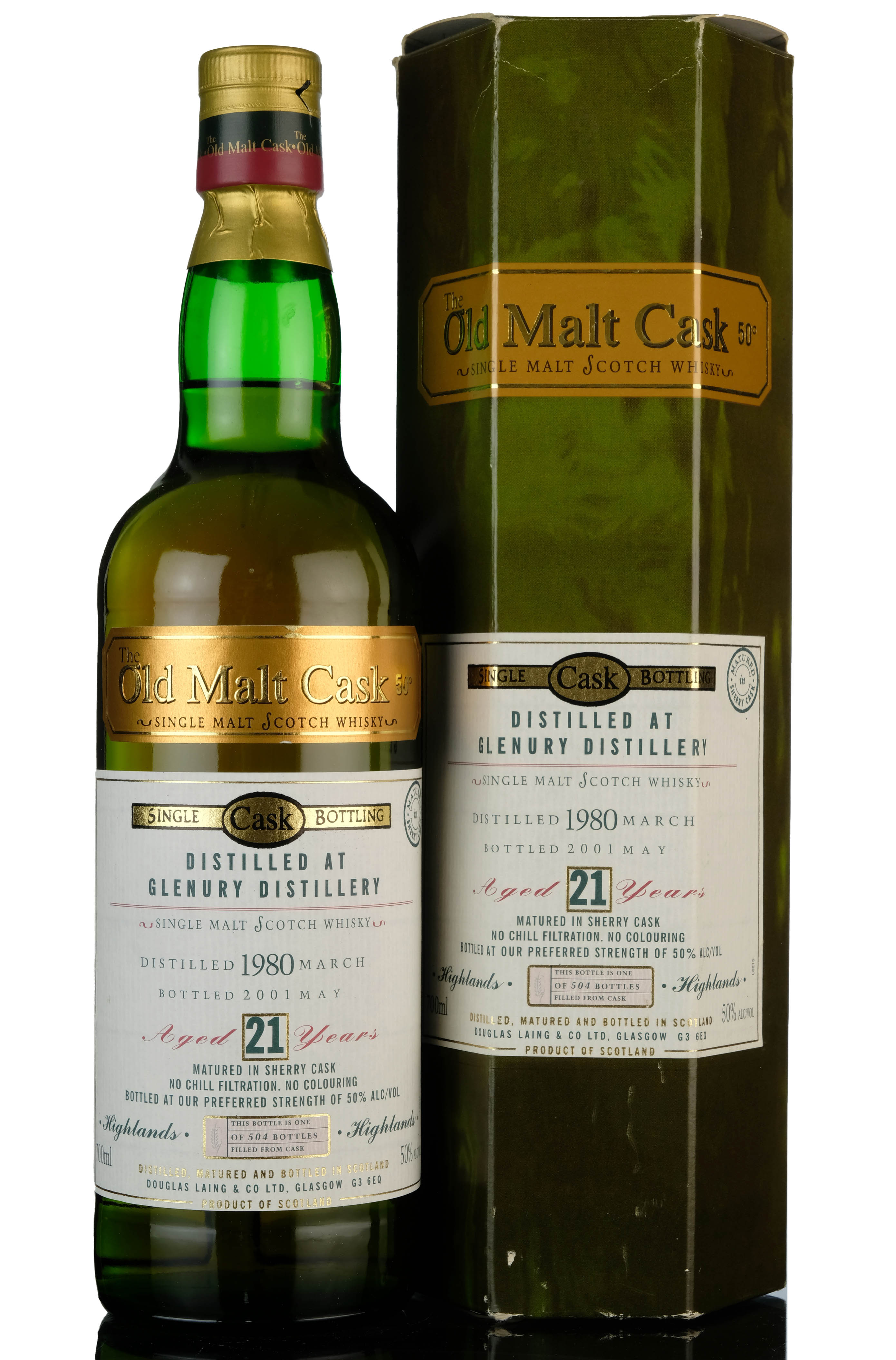 Glenury 1980-2001 - 21 Year Old - Douglas Laing - Old Malt Cask