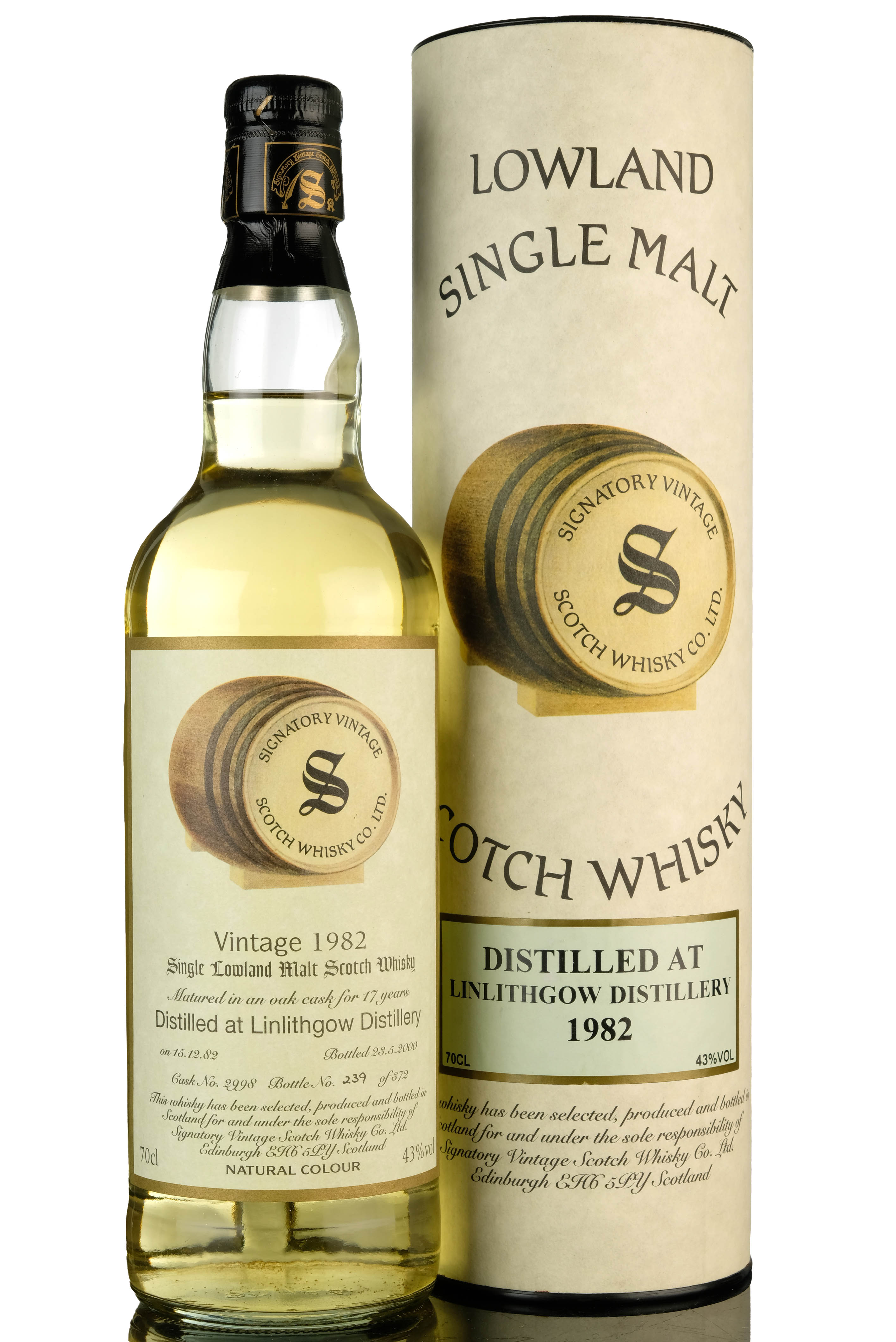 Linlithgow 1982-2000 - 17 Year Old - Signatory Vintage - Single Cask 2998
