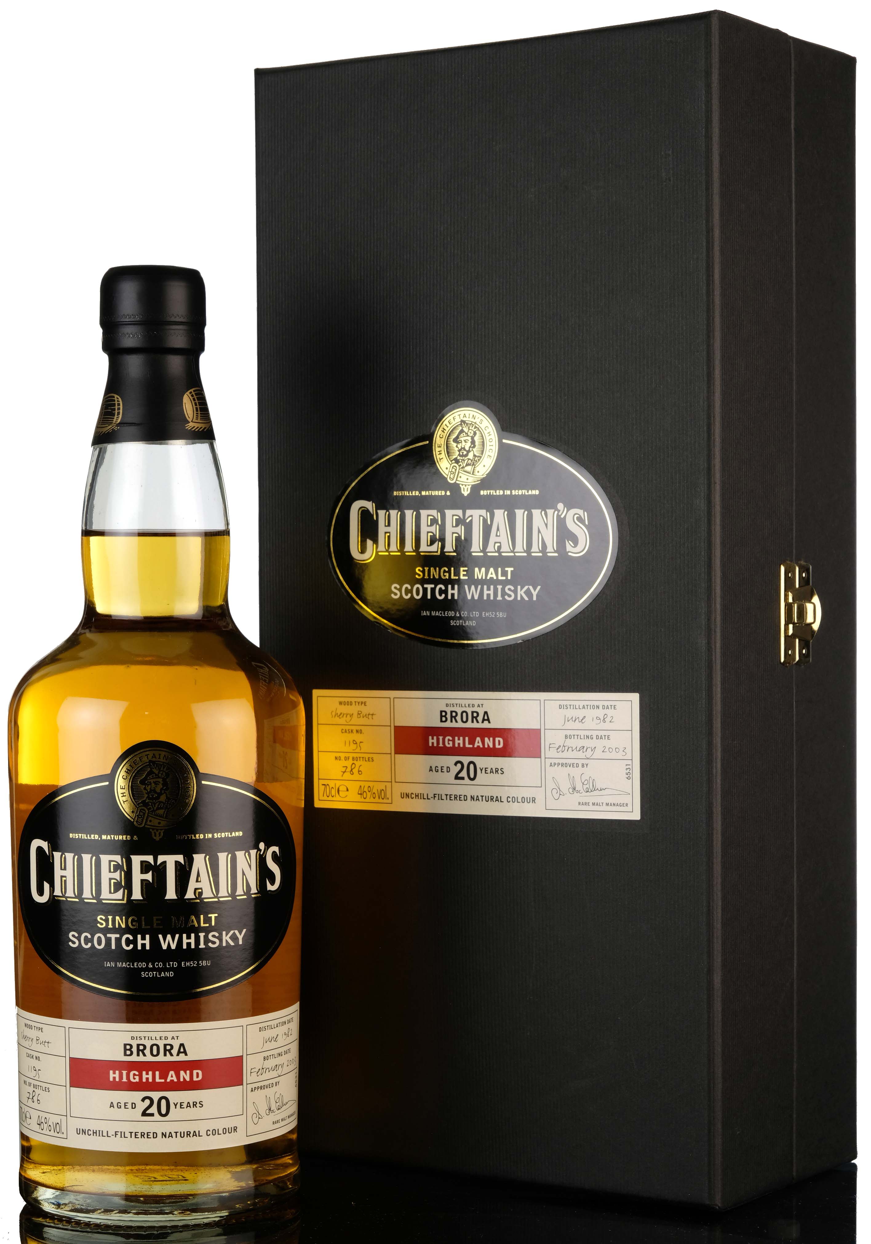 Brora 1982-2003 - 20 Year Old - Chieftains - Single Cask 1195