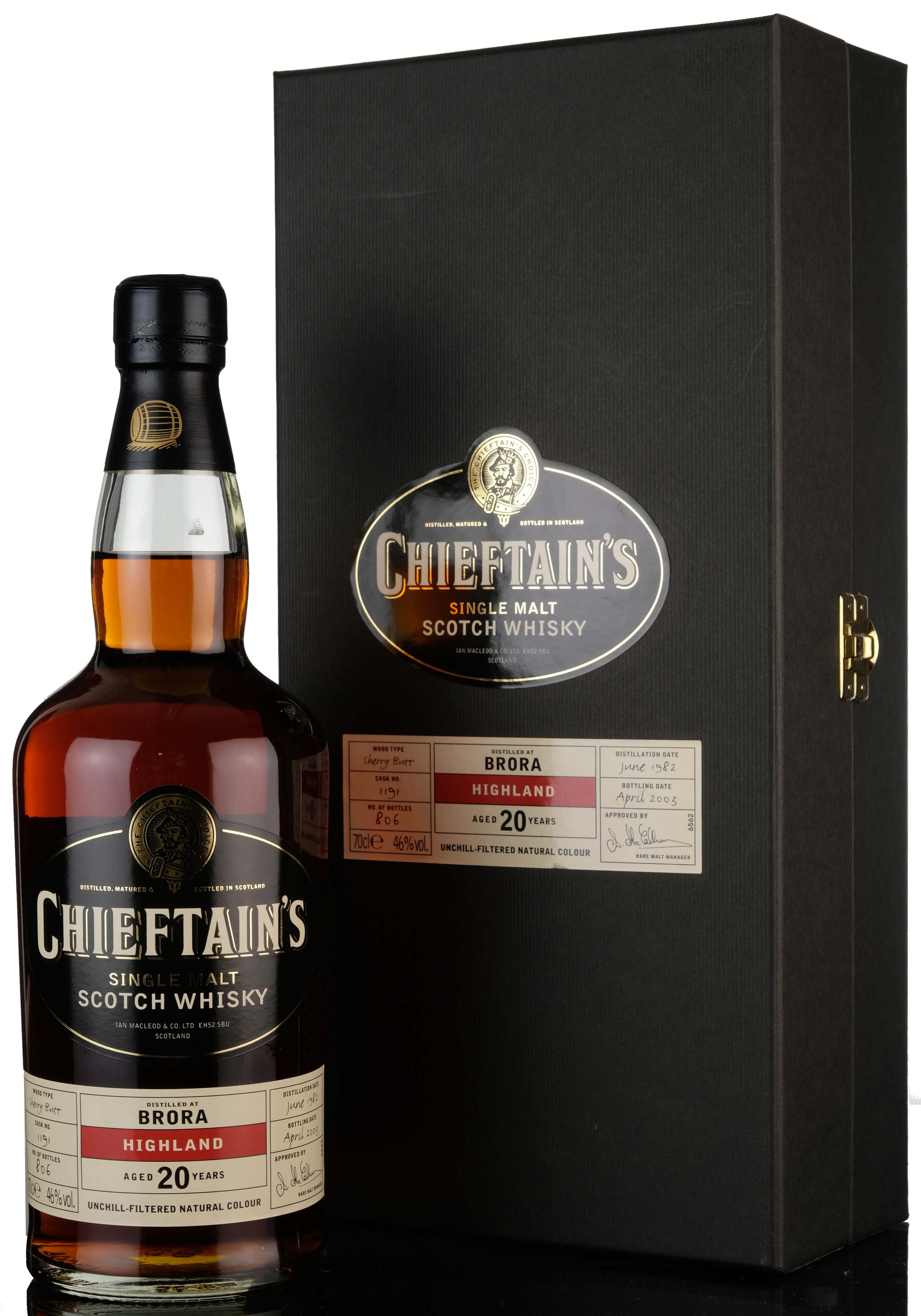 Brora 1982-2003 - 20 Year Old - Chieftains - Single Cask 1191
