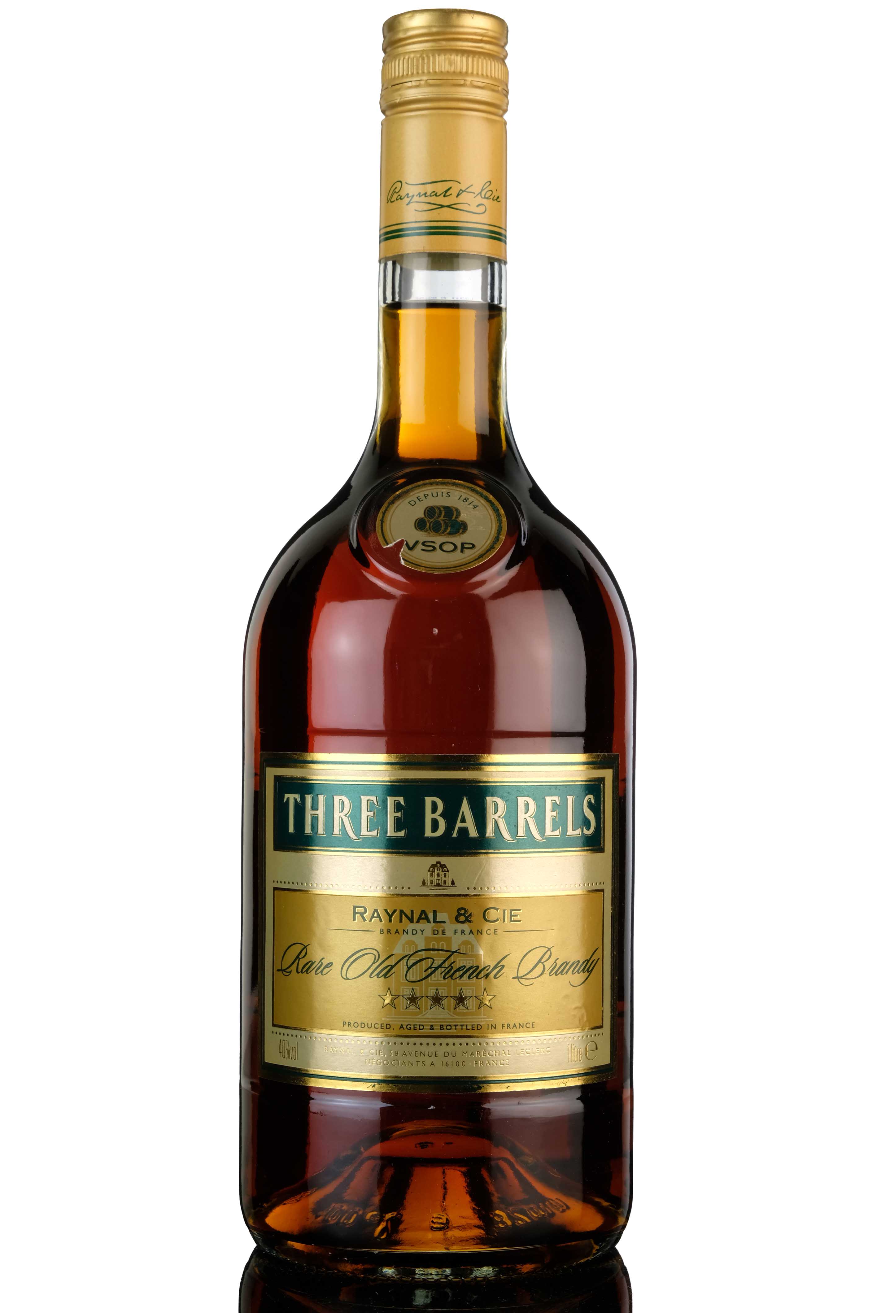 Three Barrels VSOP Brandy - 1 Litre