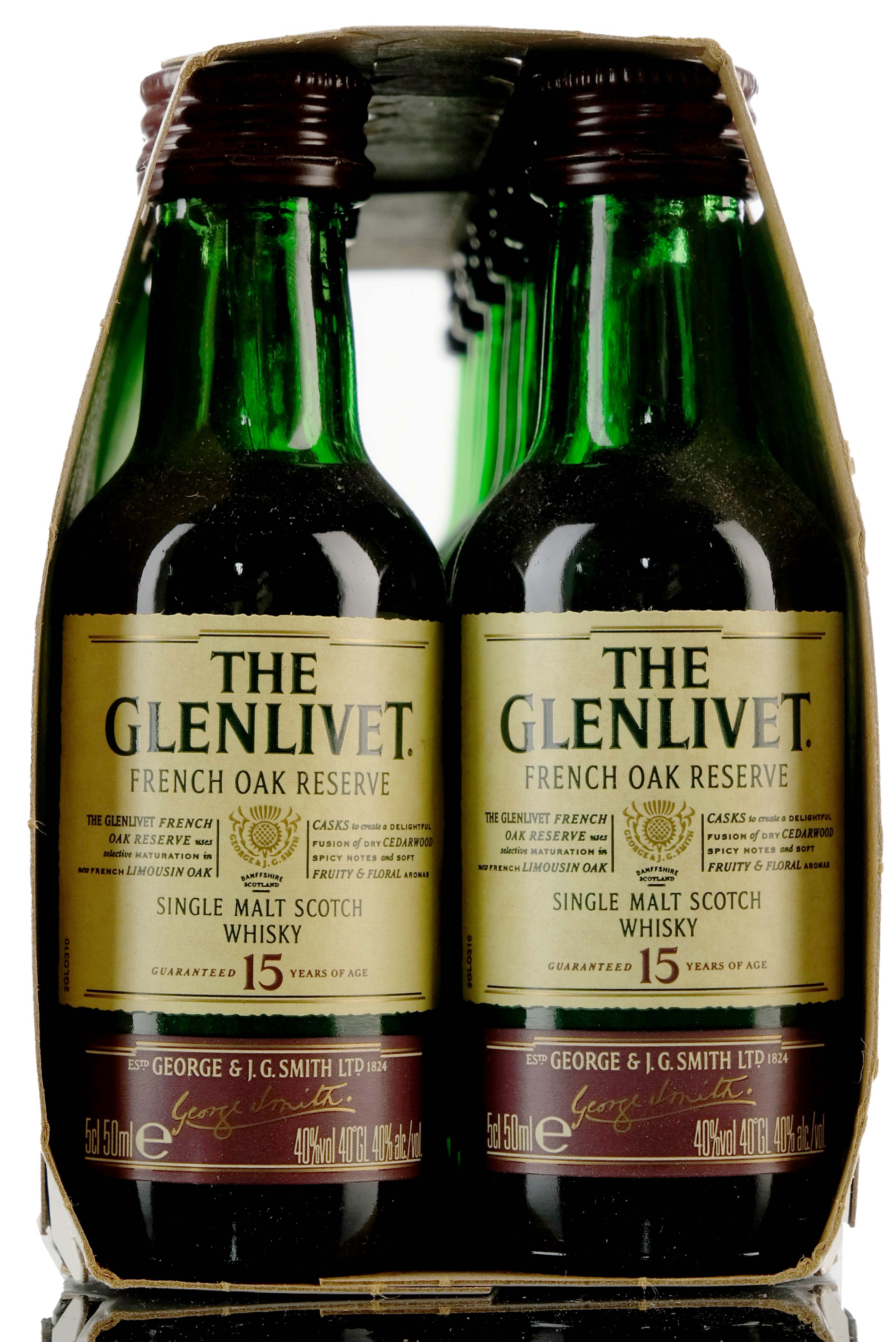 12 x Glenlivet 15 Year Old - French Oak Reserve - Miniatures