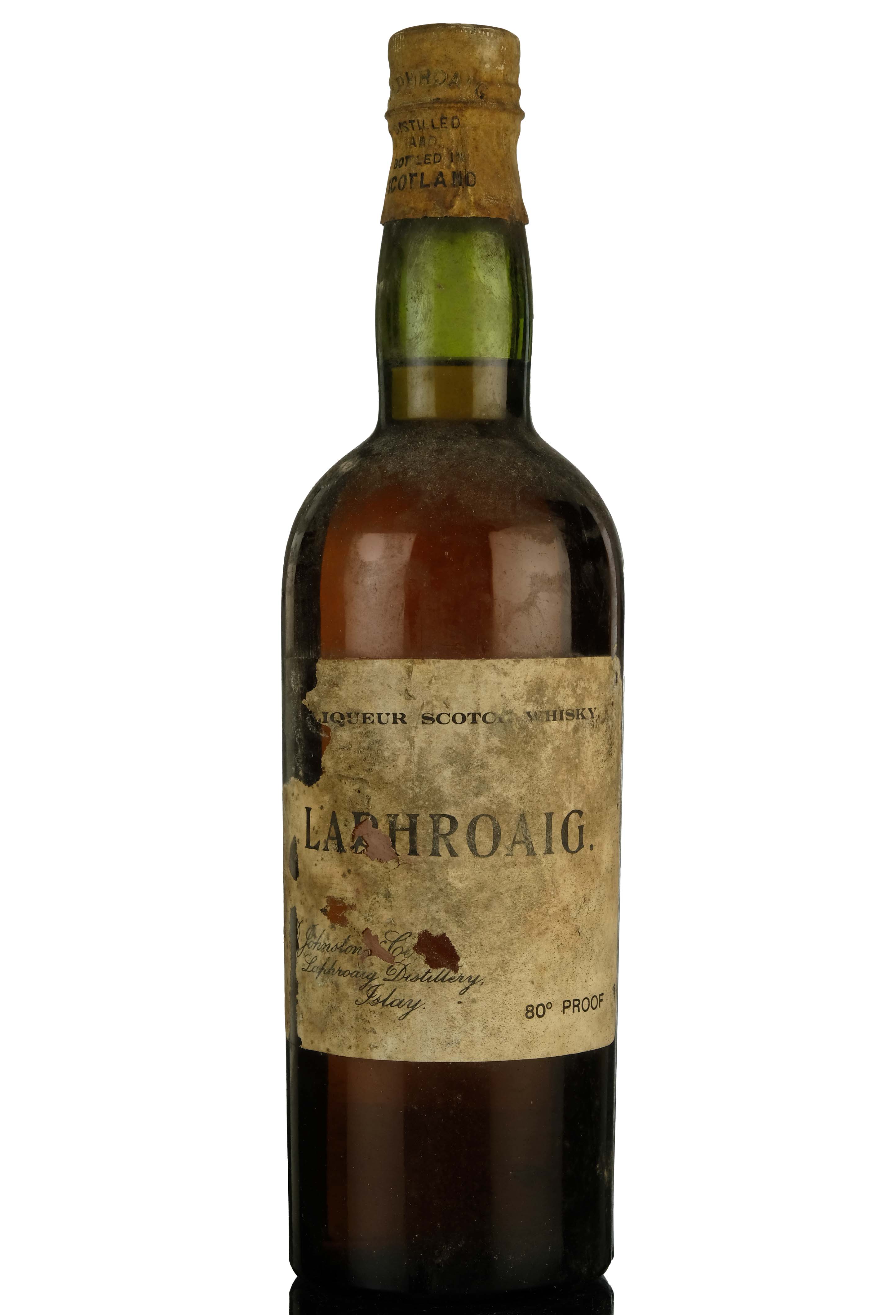 Laphroaig Old Liqueur Scotch Whisky - 1940s