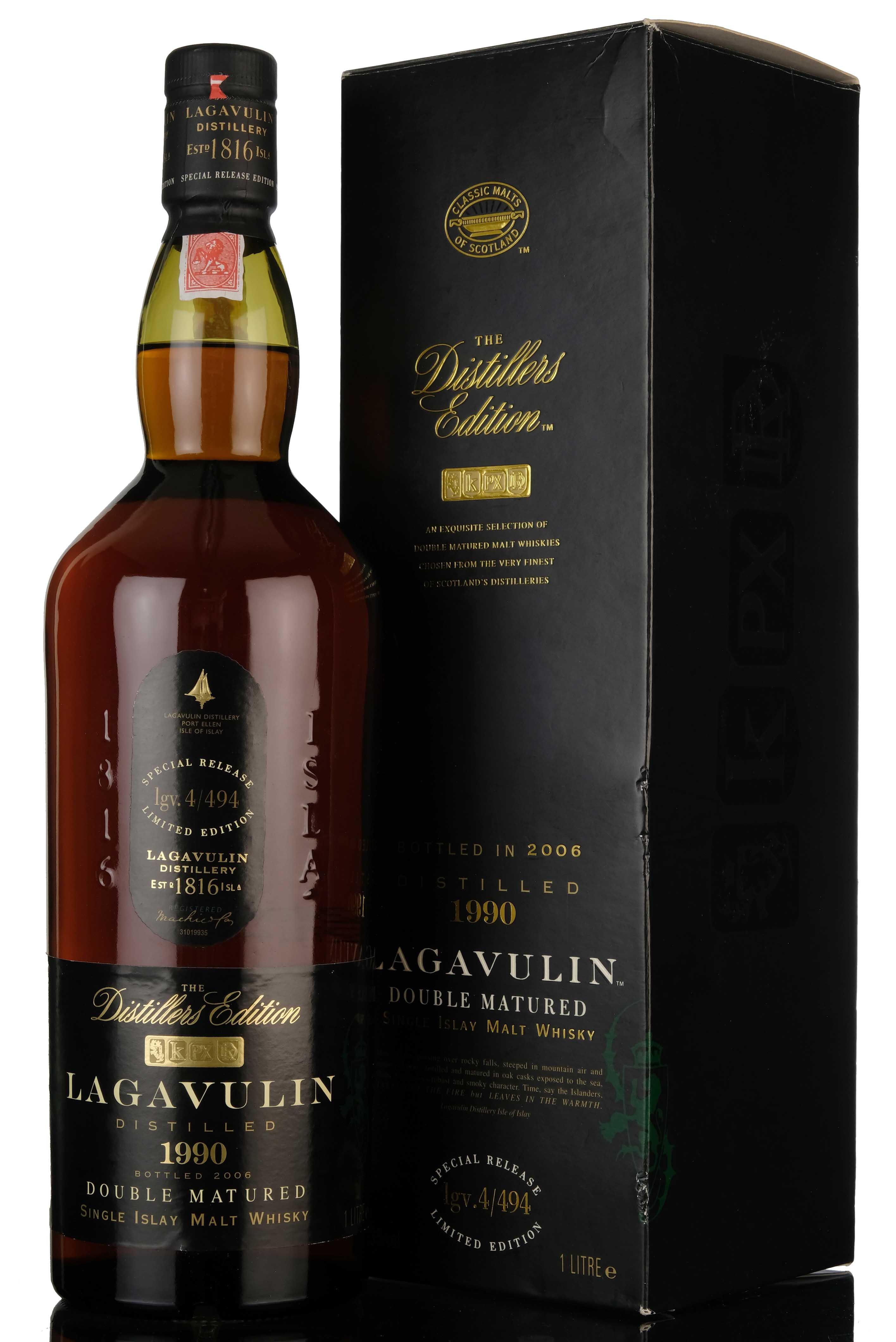 Lagavulin 1990-2006 - Distillers Edition - 1 litre