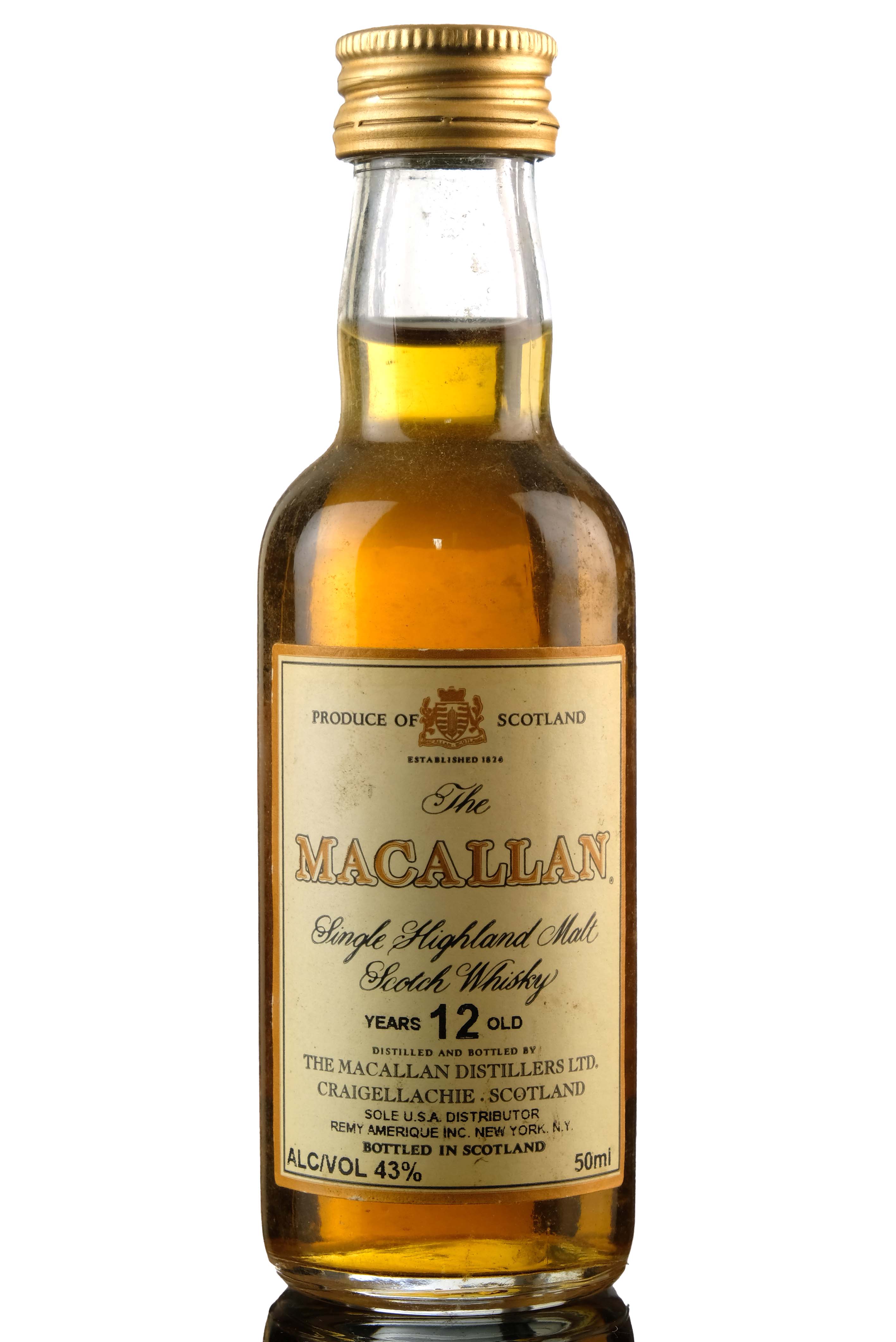 Macallan 12 Year Old Miniature