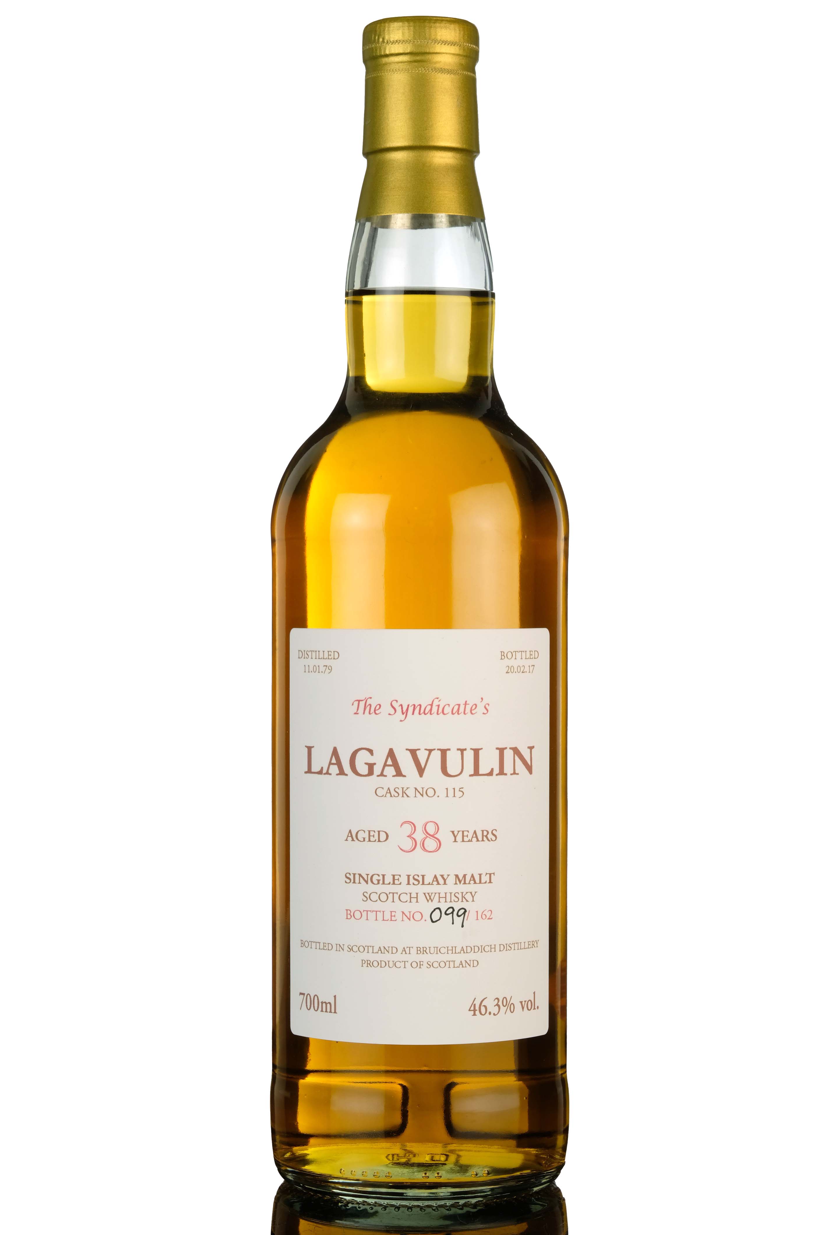 Lagavulin 1979-2017 - 38 Year Old - The Syndicate - 162 Bottles