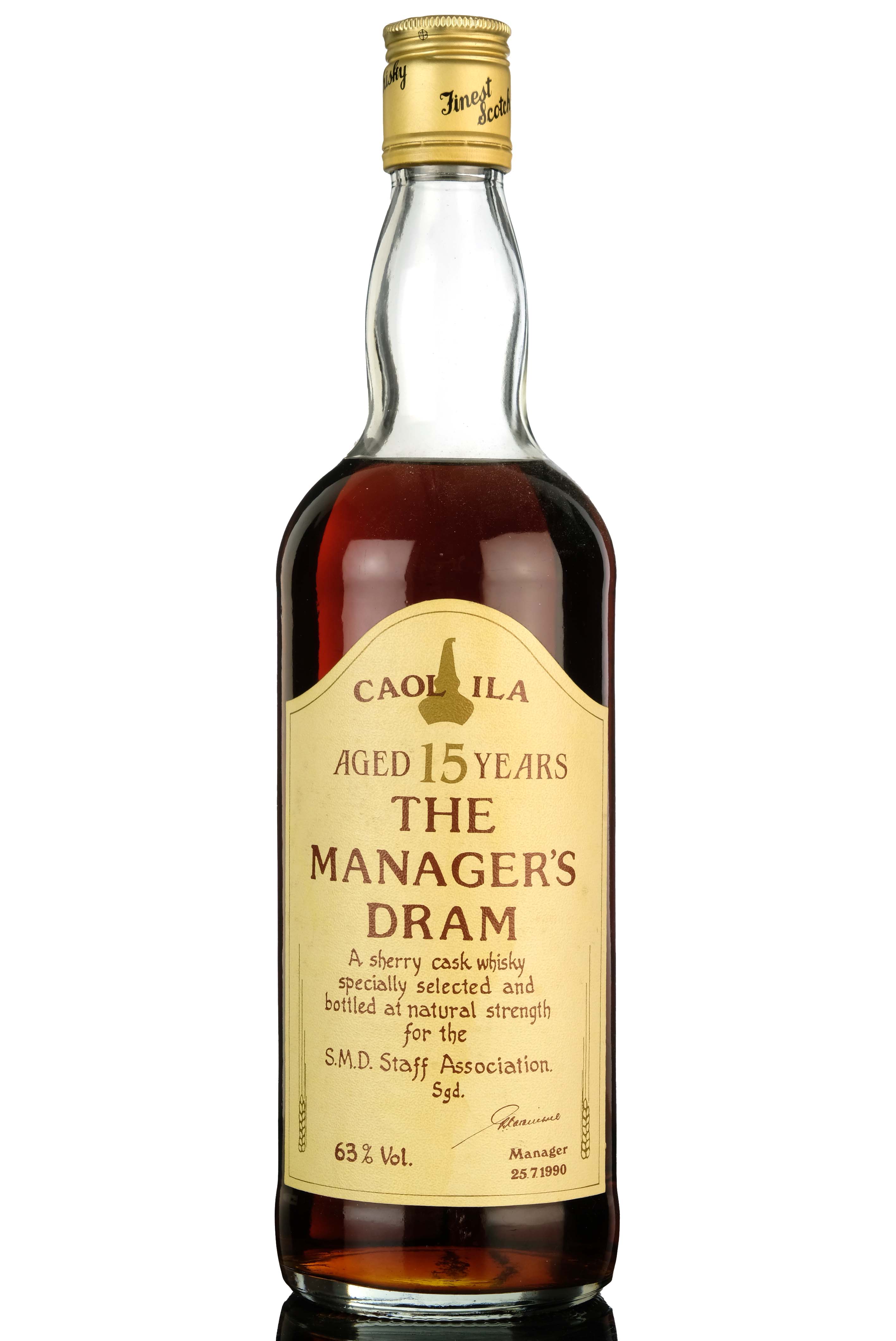 Caol Ila 15 Year Old - Managers Dram 1990