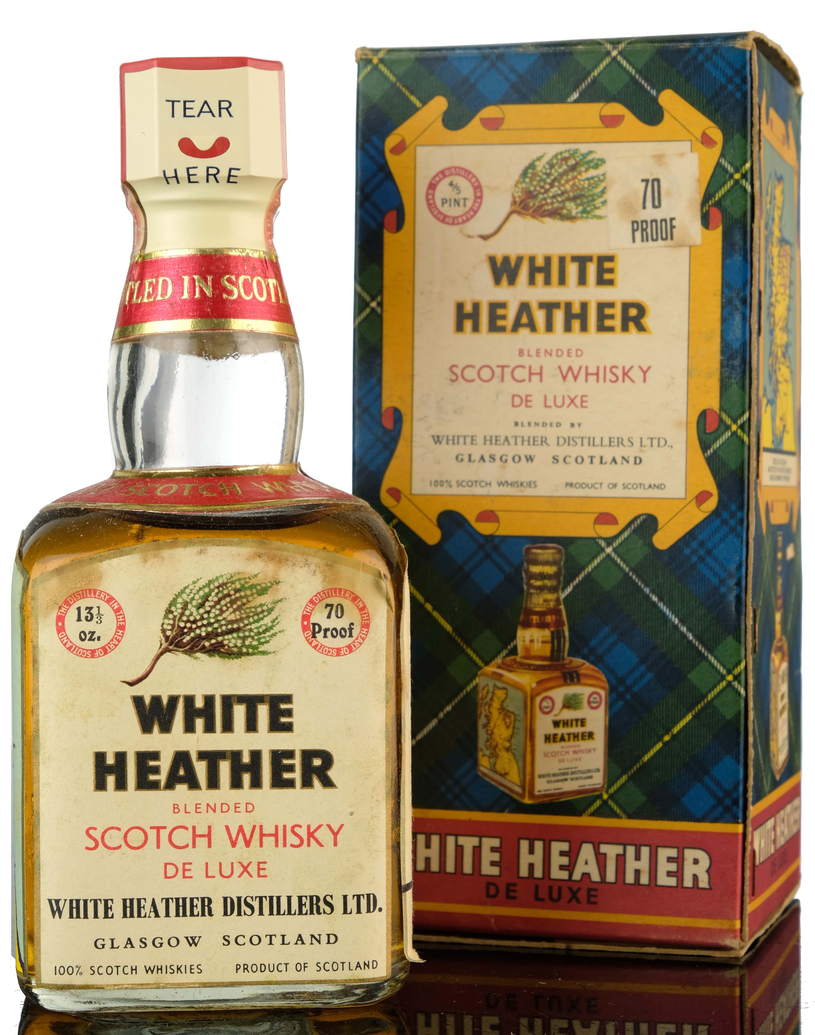 White Heather De Luxe - 1970s - Half Bottle