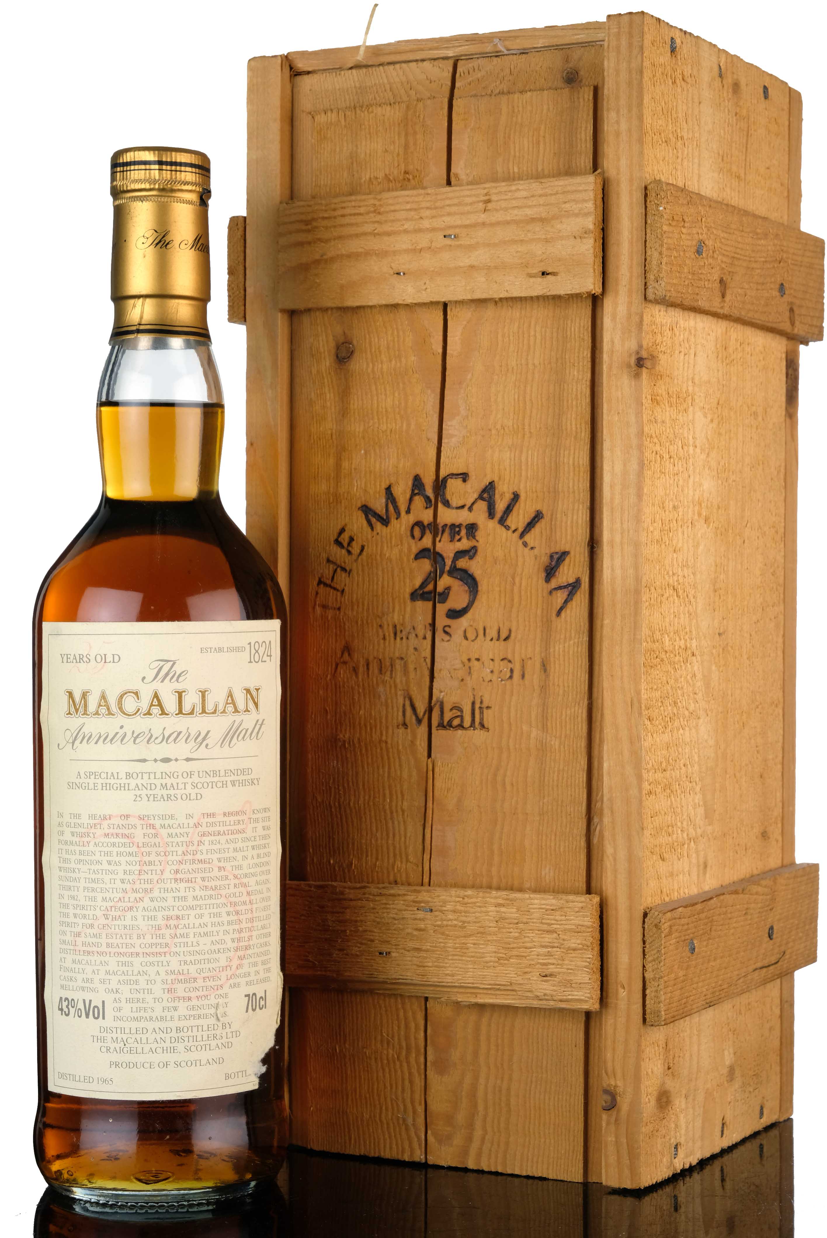 Macallan 1965 - 25 Year Old - Anniversary Malt