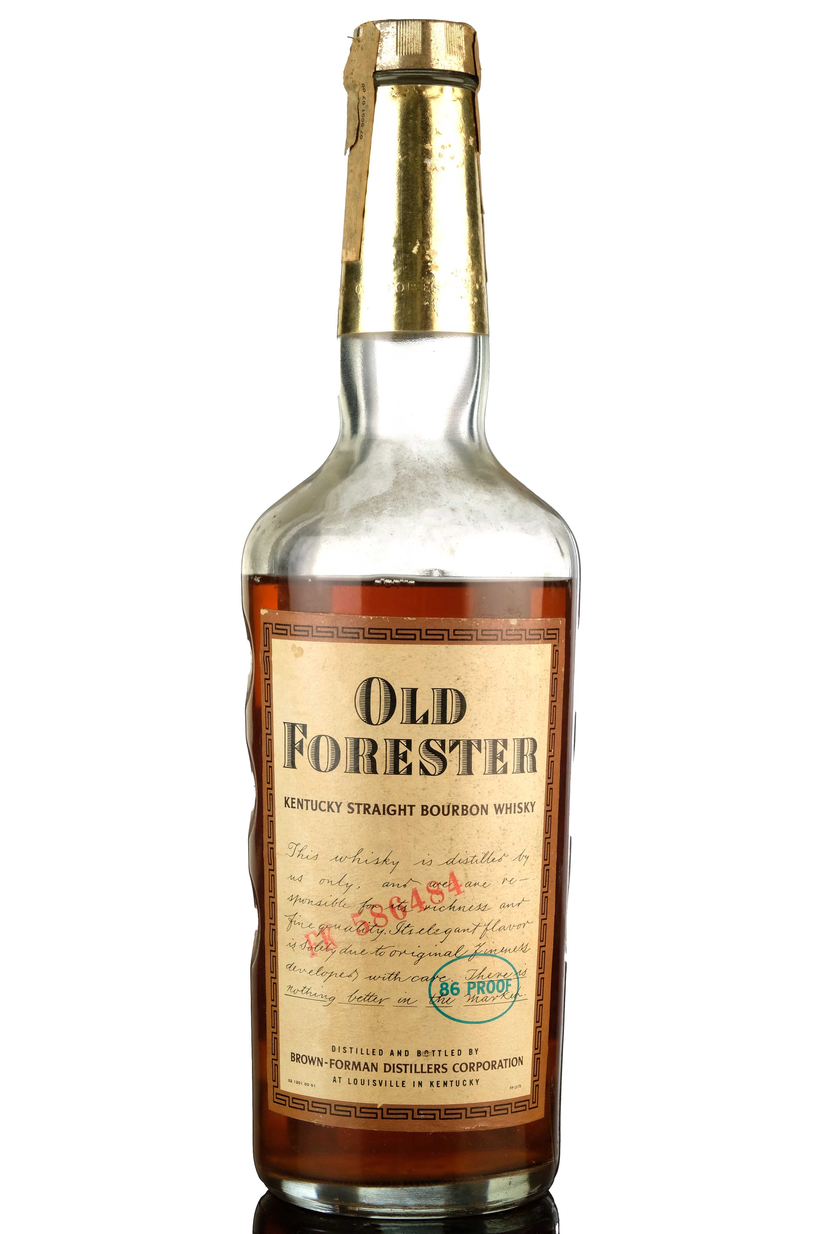 Old Forester 4 Year Old - Kentucky Straight Bourbon Whiskey - 1970s