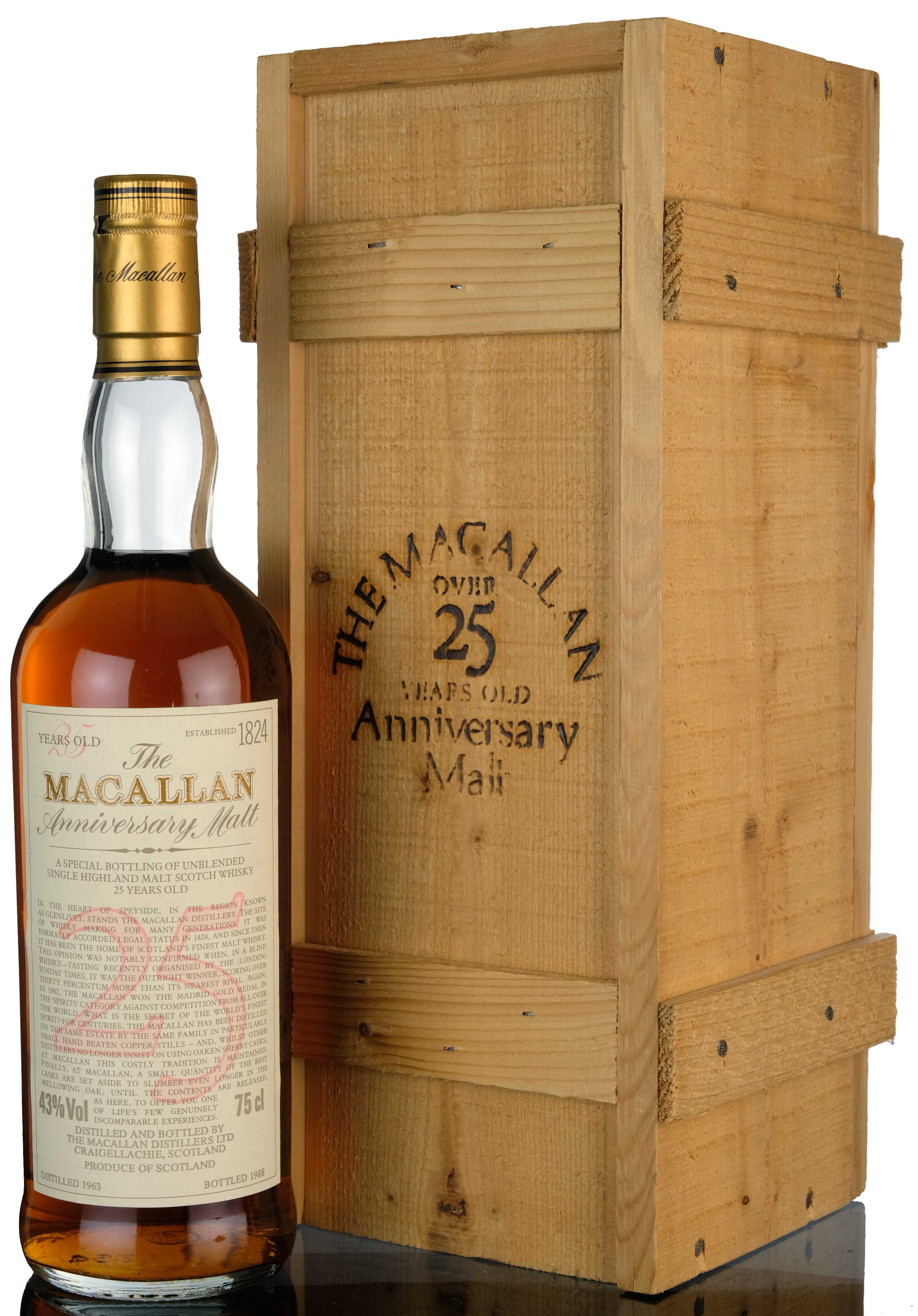 Macallan 1963-1988 - 25 Year Old - Anniversary Malt