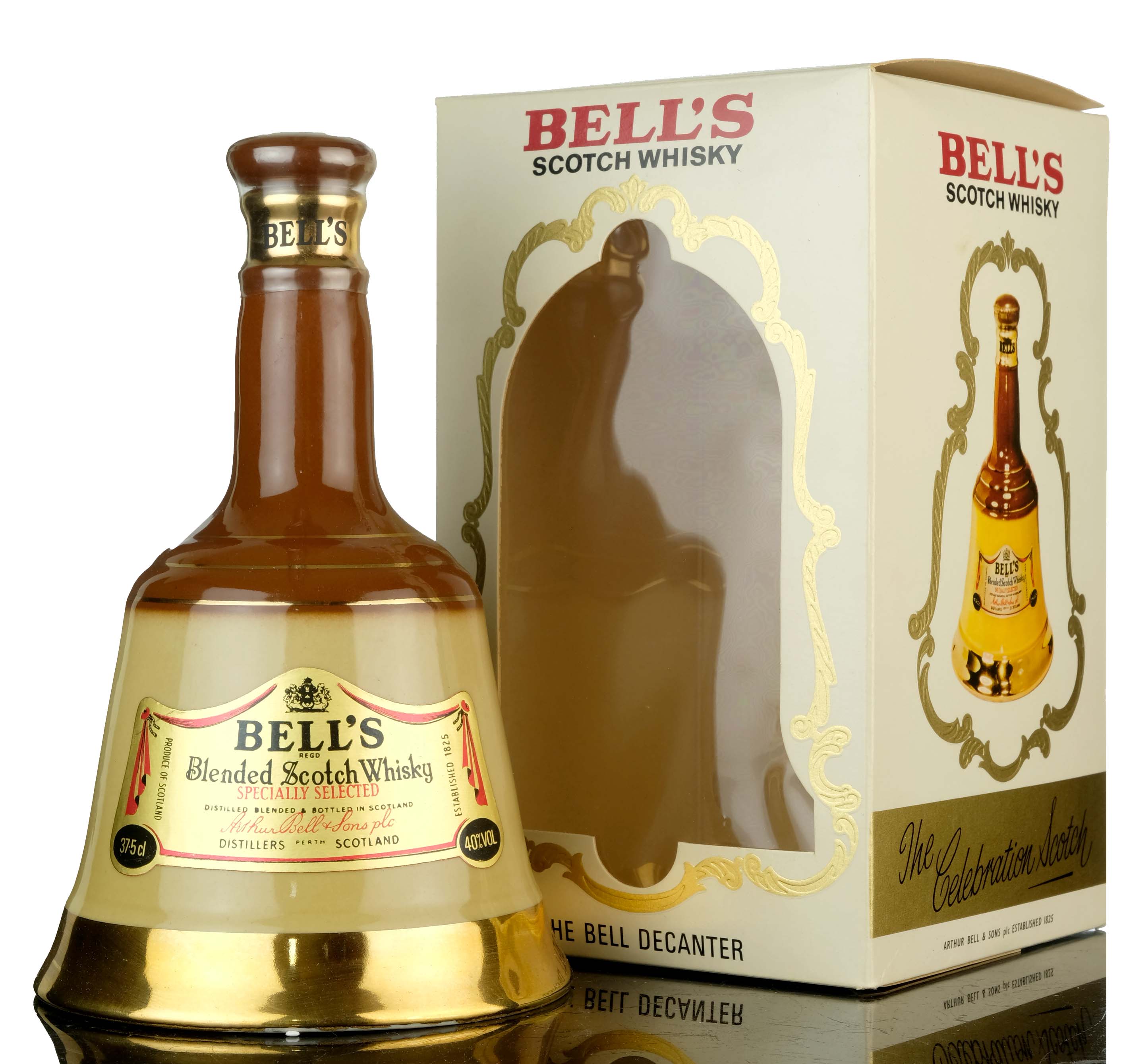 Bells Tan & Cream Ceramic - Half Bottle