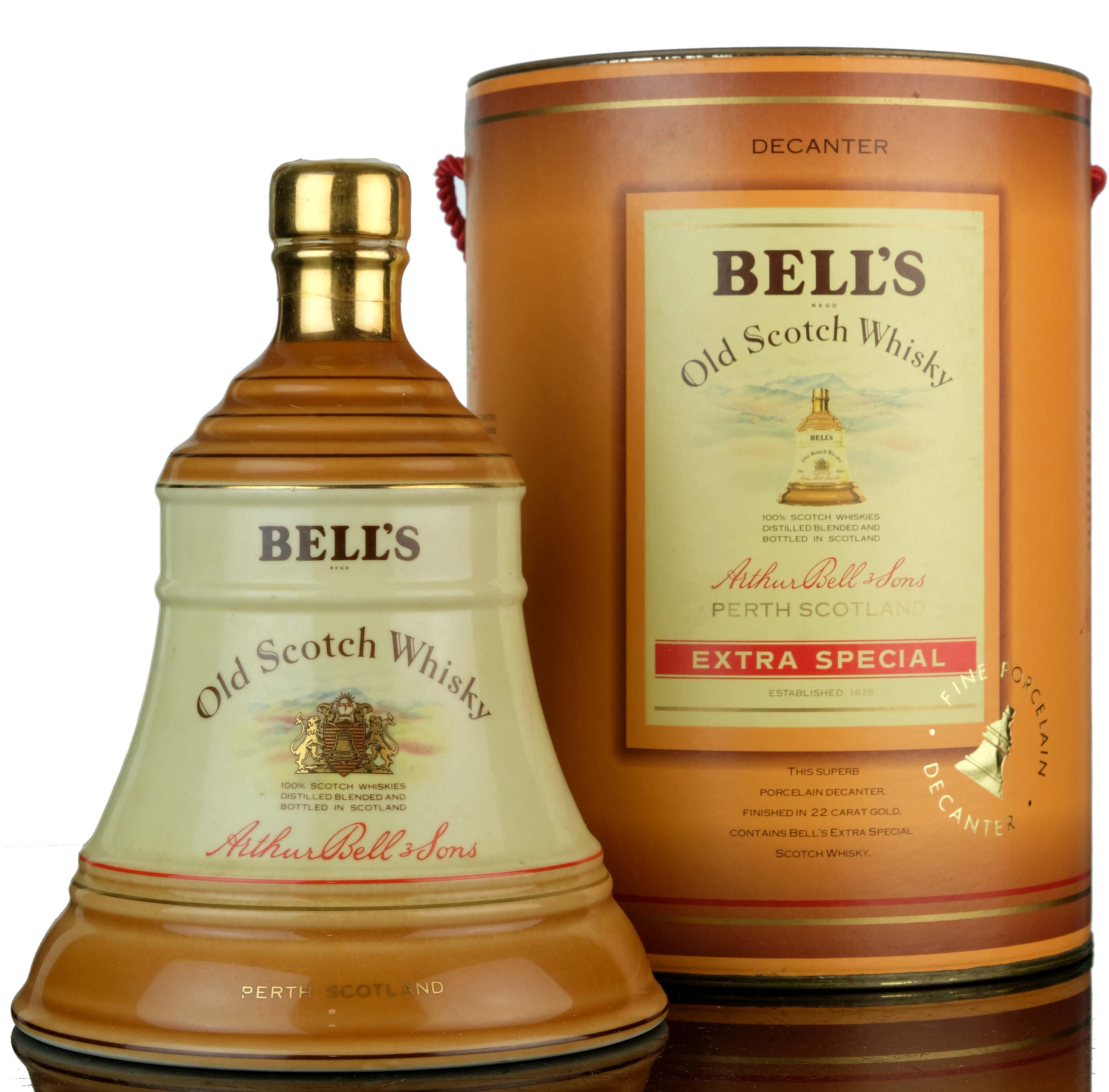 Bells Tan & Cream Ceramic - Half Bottle