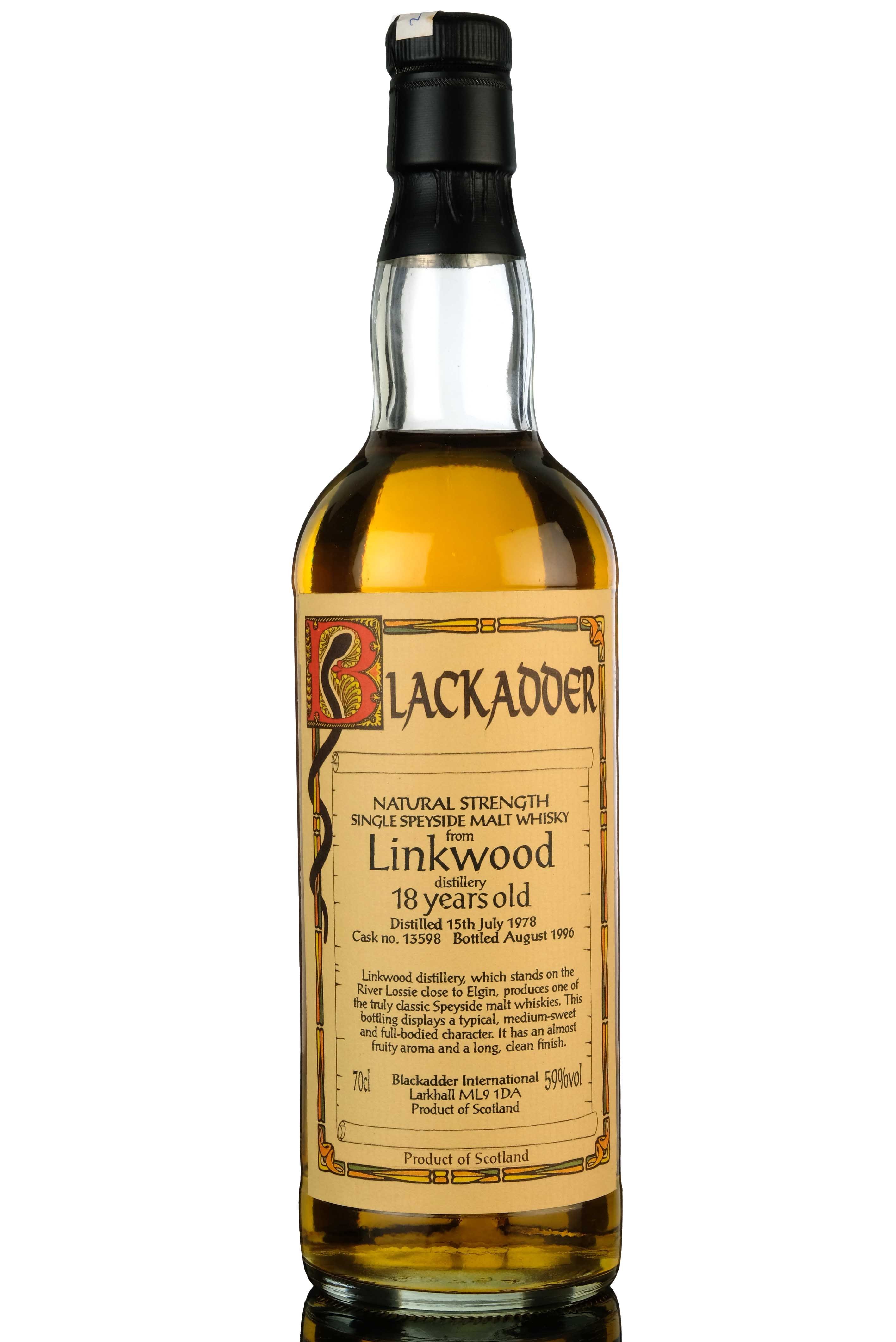 Linkwood 1978-1996 - 18 Year Old - Blackadder - Single Cask 13598