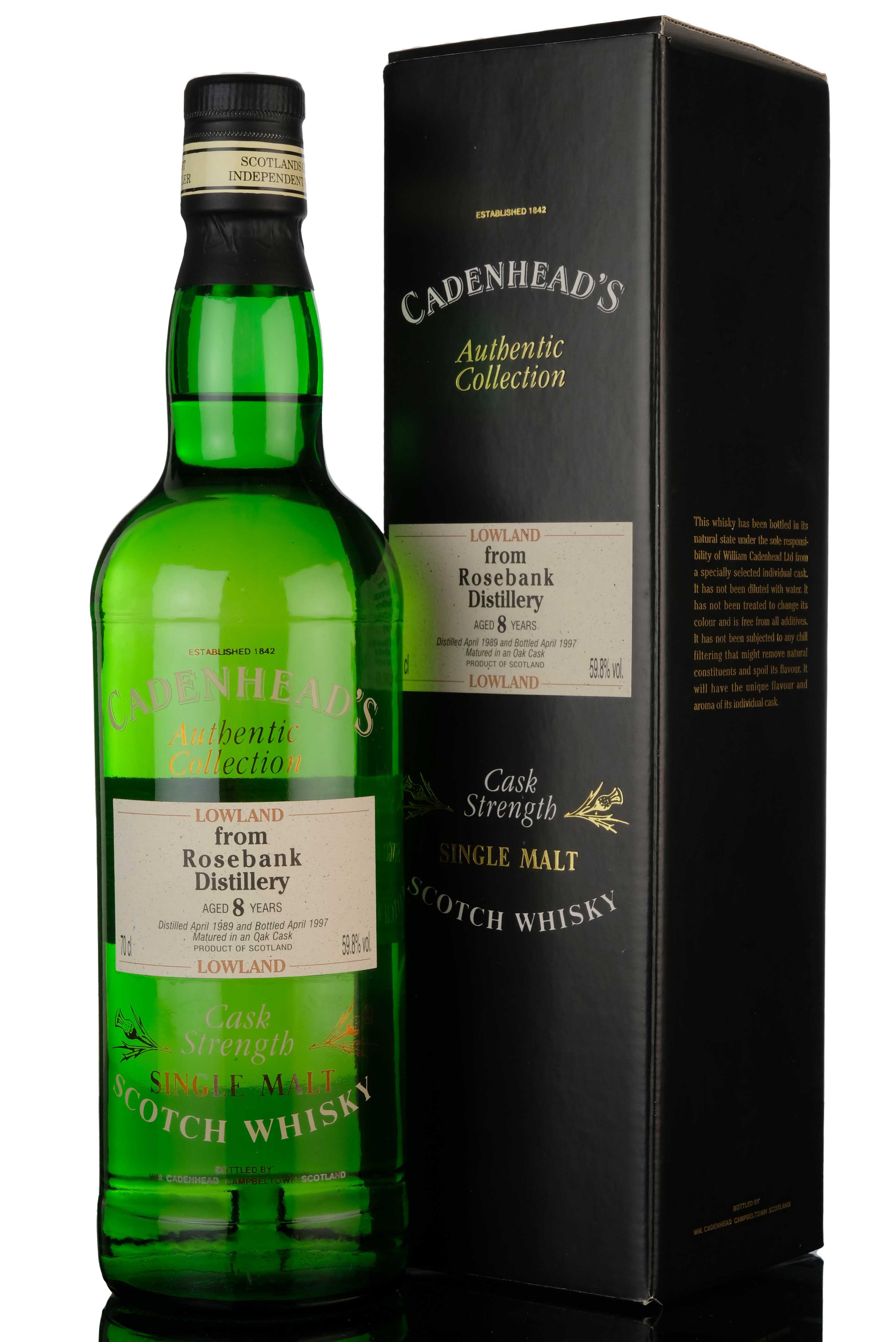 Rosebank 1989-1997 - 8 Year Old - Cadenheads Authentic Collection