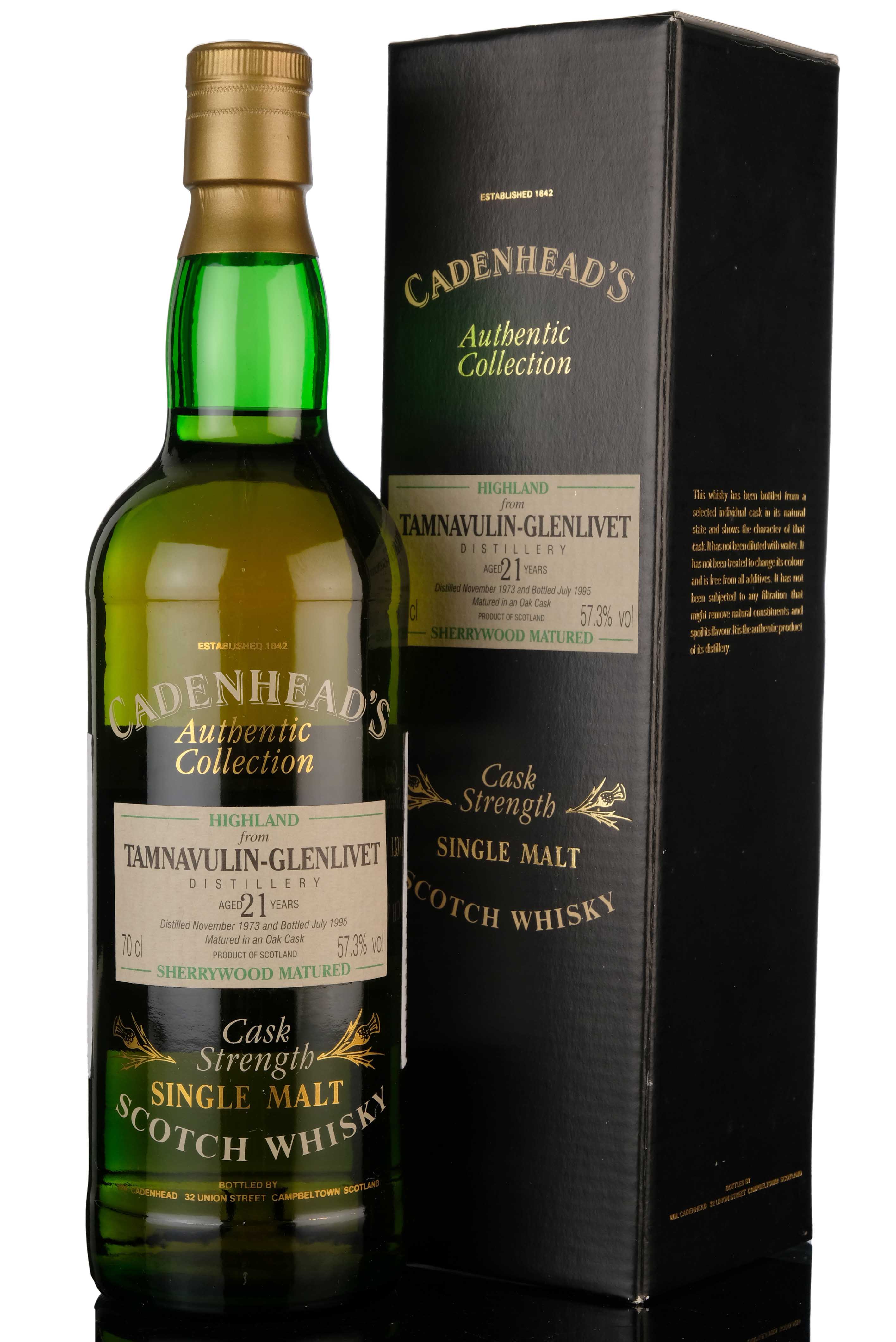 Tamnavulin 1973-1995 - 21 Year Old - Cadenheads Authentic Collection - Sherry Cask