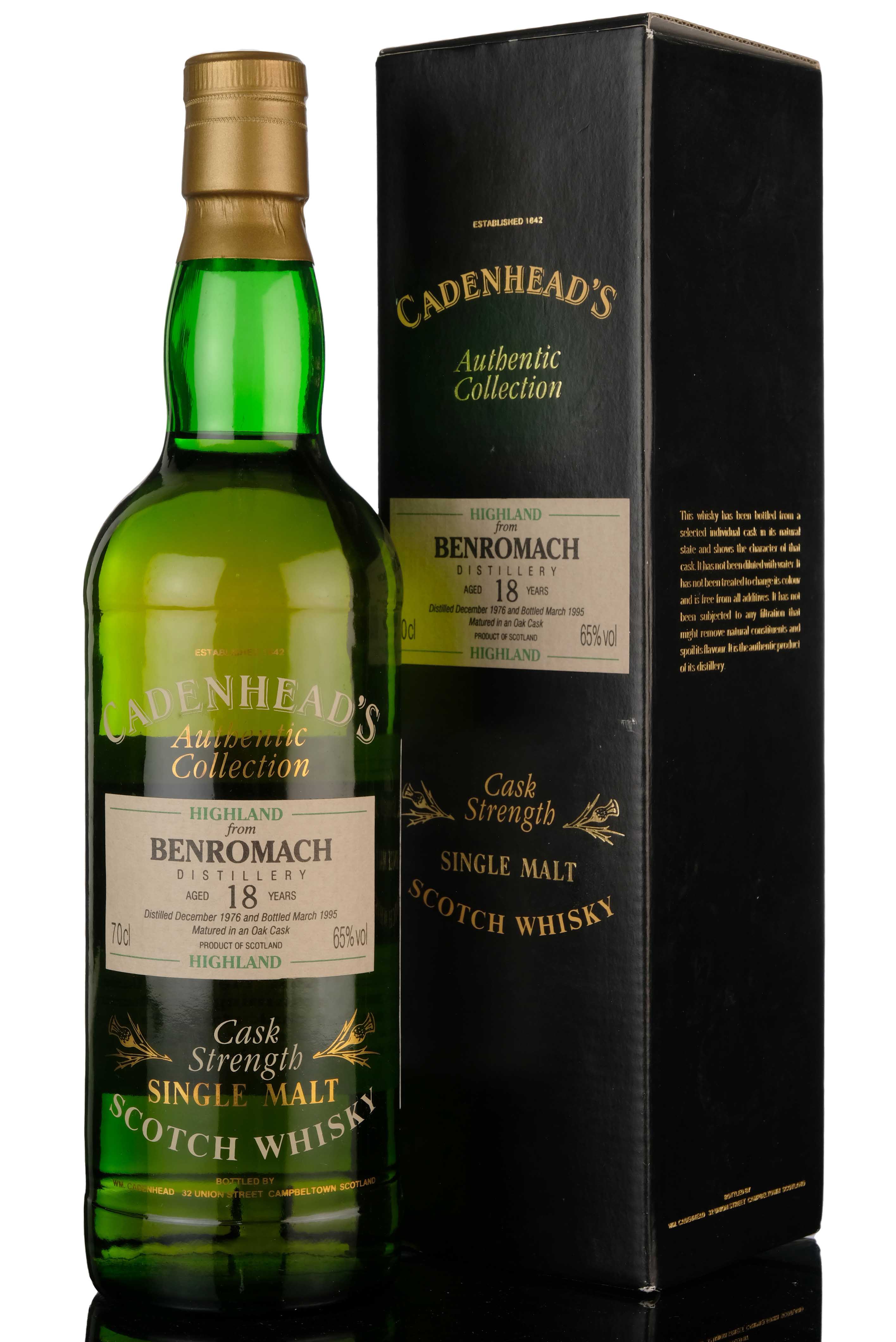 Benromach 1976-1995 - 18 Year Old - Cadenheads Authentic Collection