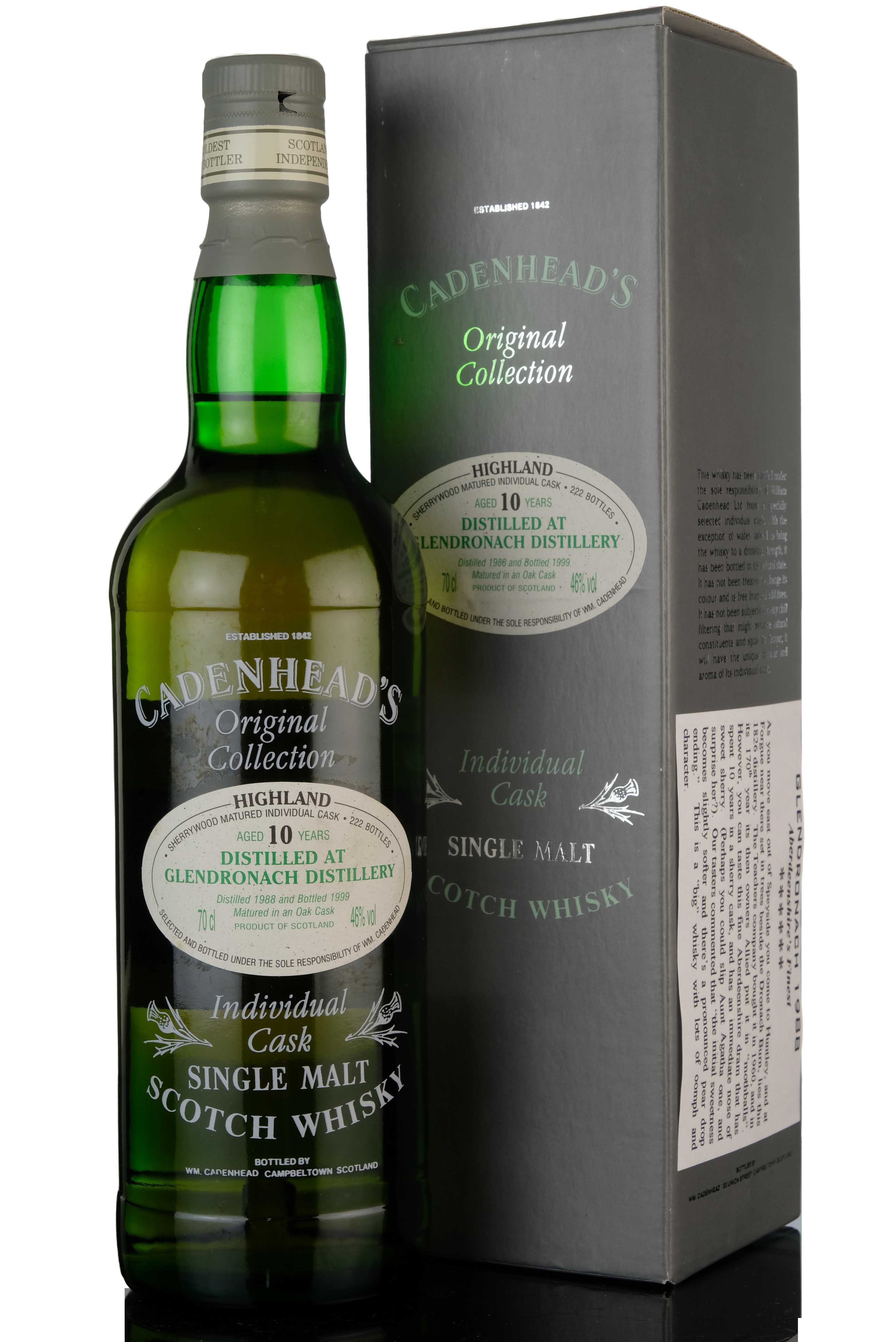 Glendronach 1988-1999 - 10 Year Old - Cadenheads Original Collection - Sherry Cask