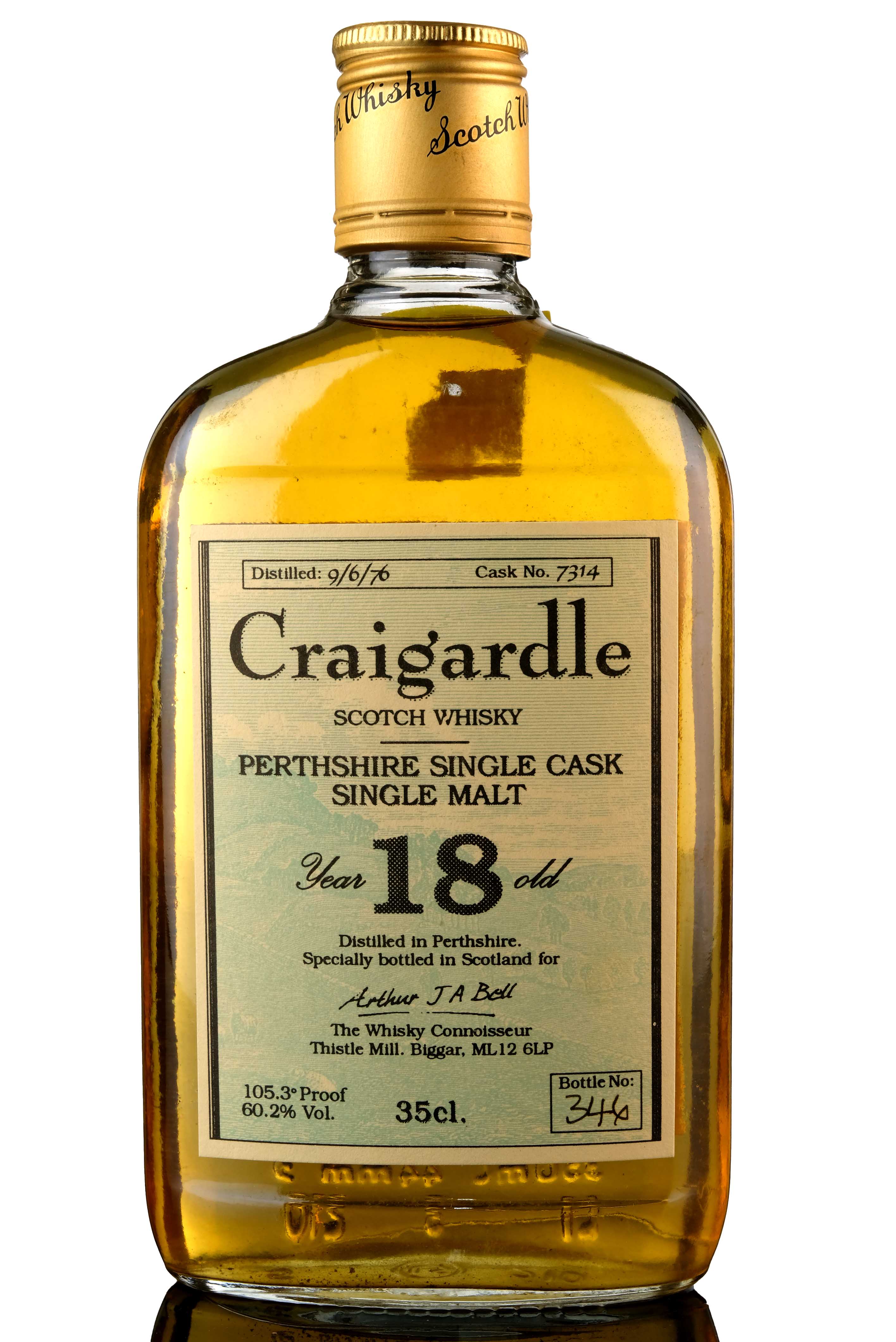 Craigardle (Blair Athol) 1976 - 18 Year Old - The Whisky Connoisseur - Single Cask 7314 - 