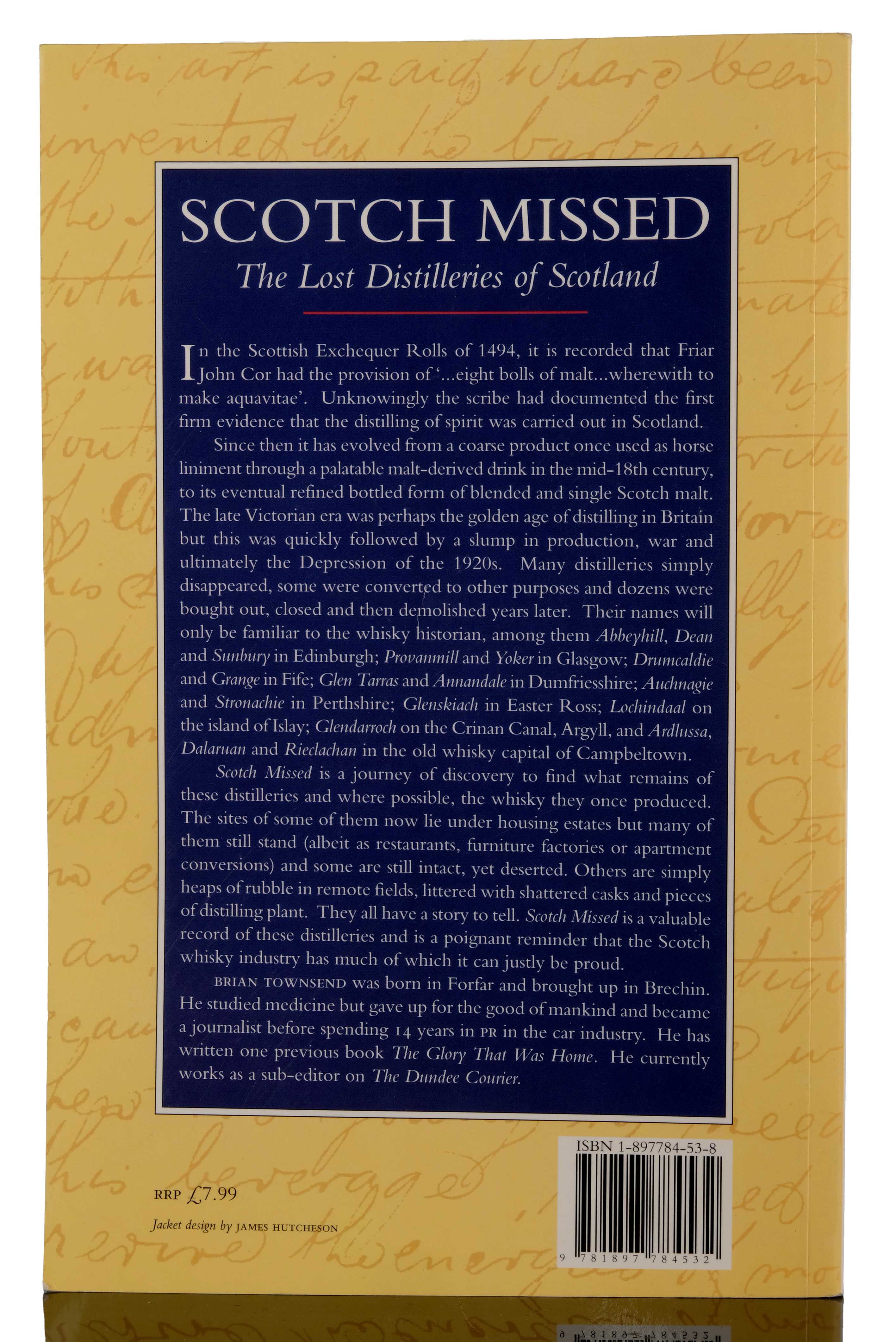 Scotch Missed The Lost Distilleries Of Scotland Book - By Brian Townsend