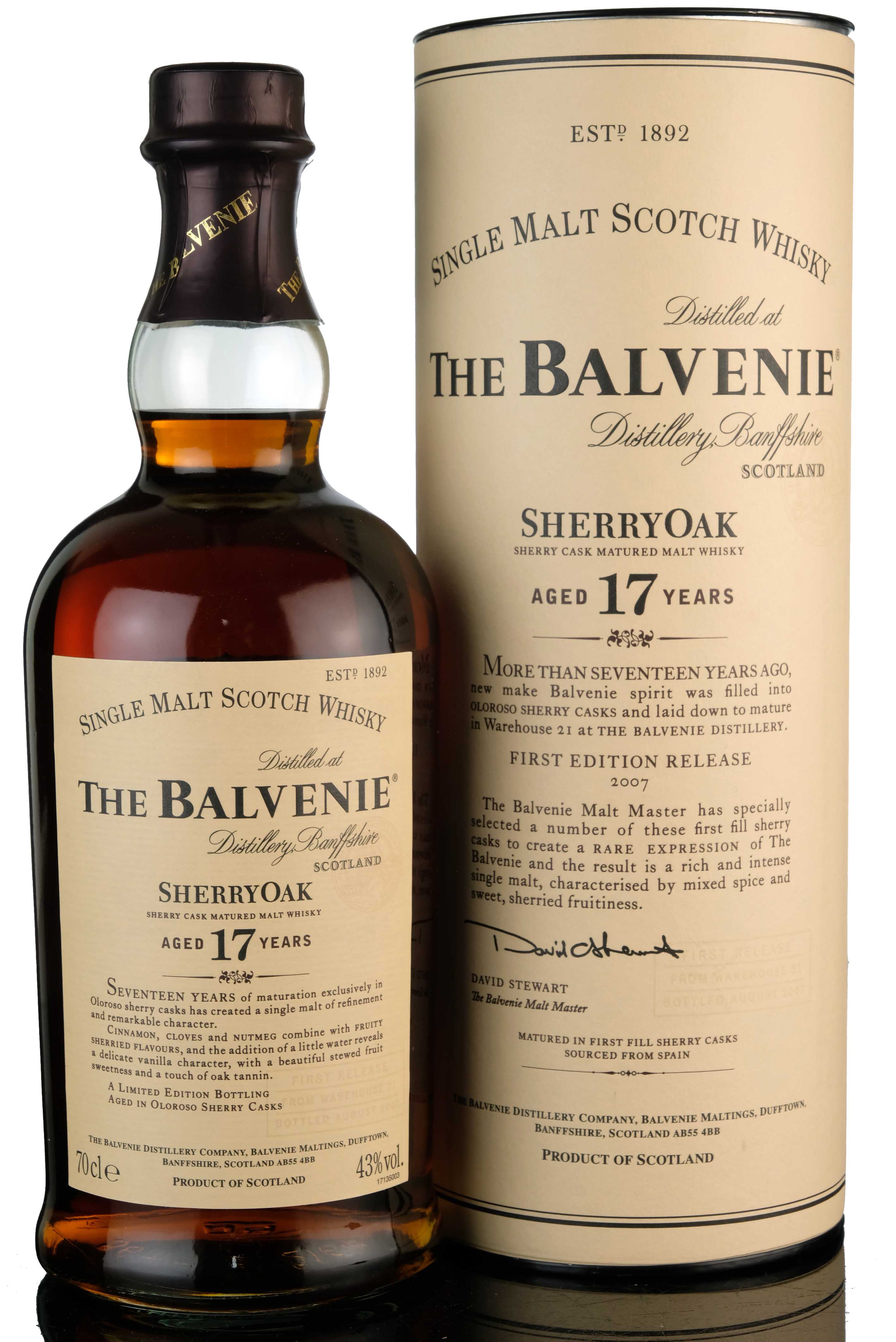 Balvenie 17 Year Old - Sherry Oak - 2007 Release