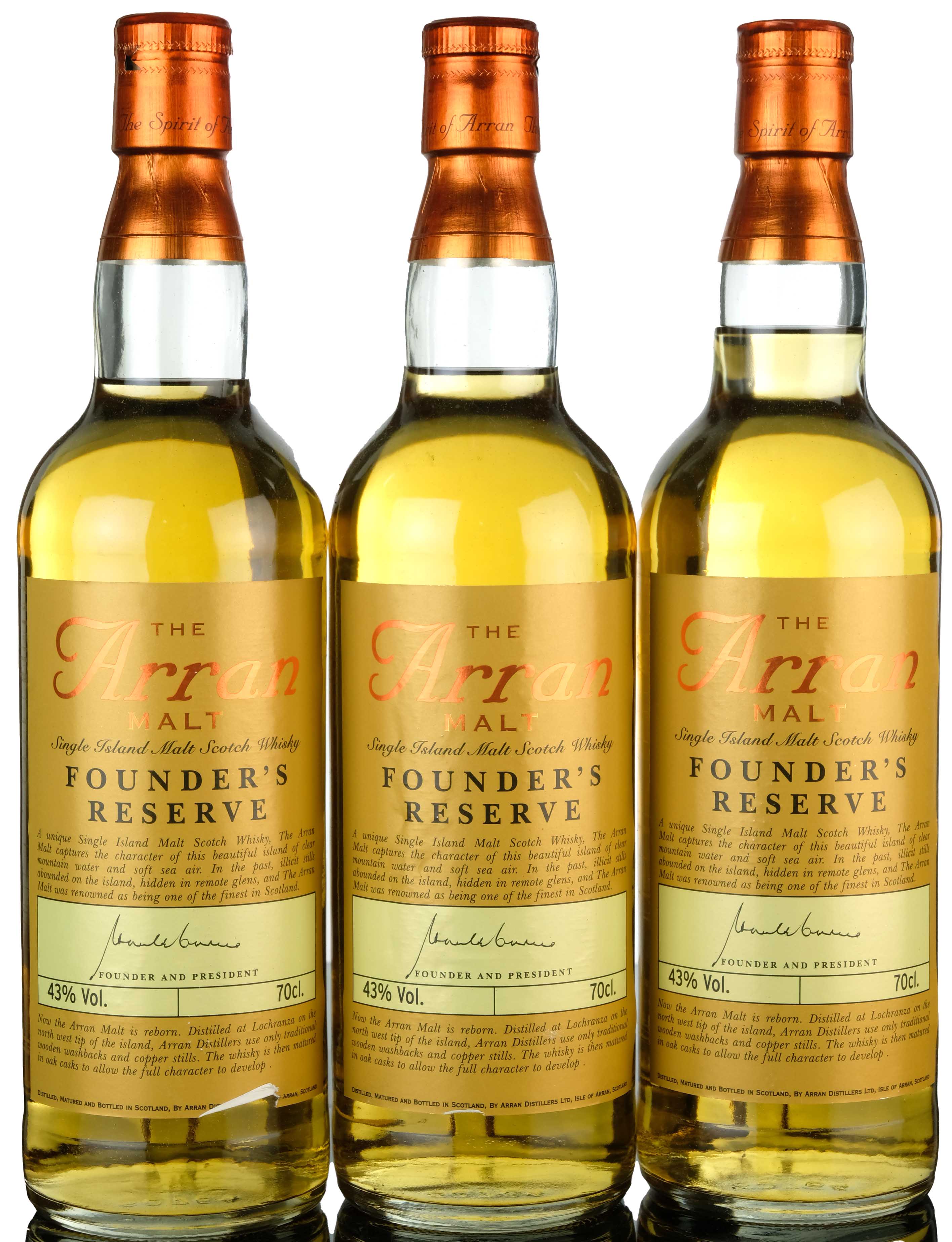 3 x Arran Founders Reserve