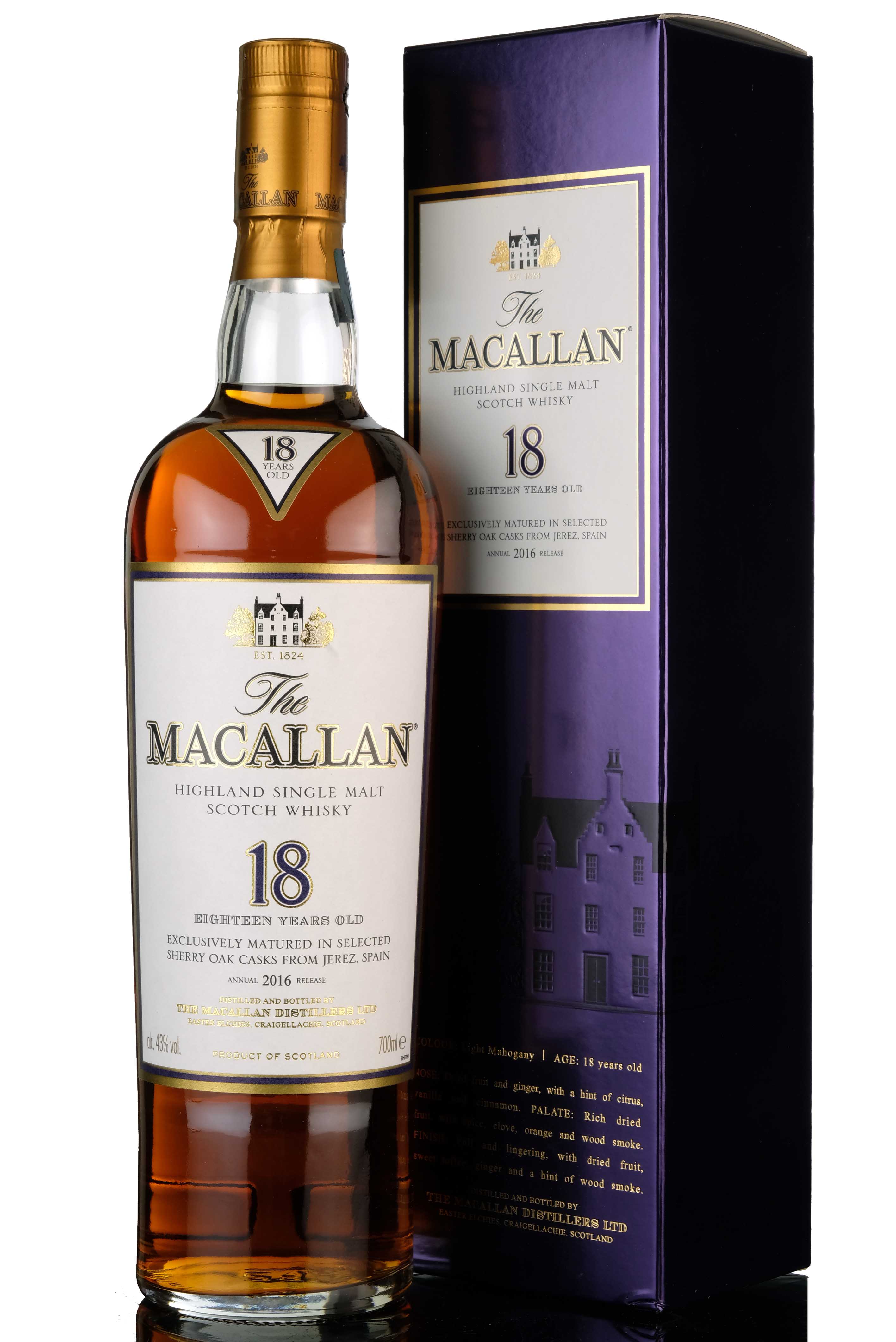 Macallan 18 Year Old - Sherry Cask - 2016 Release
