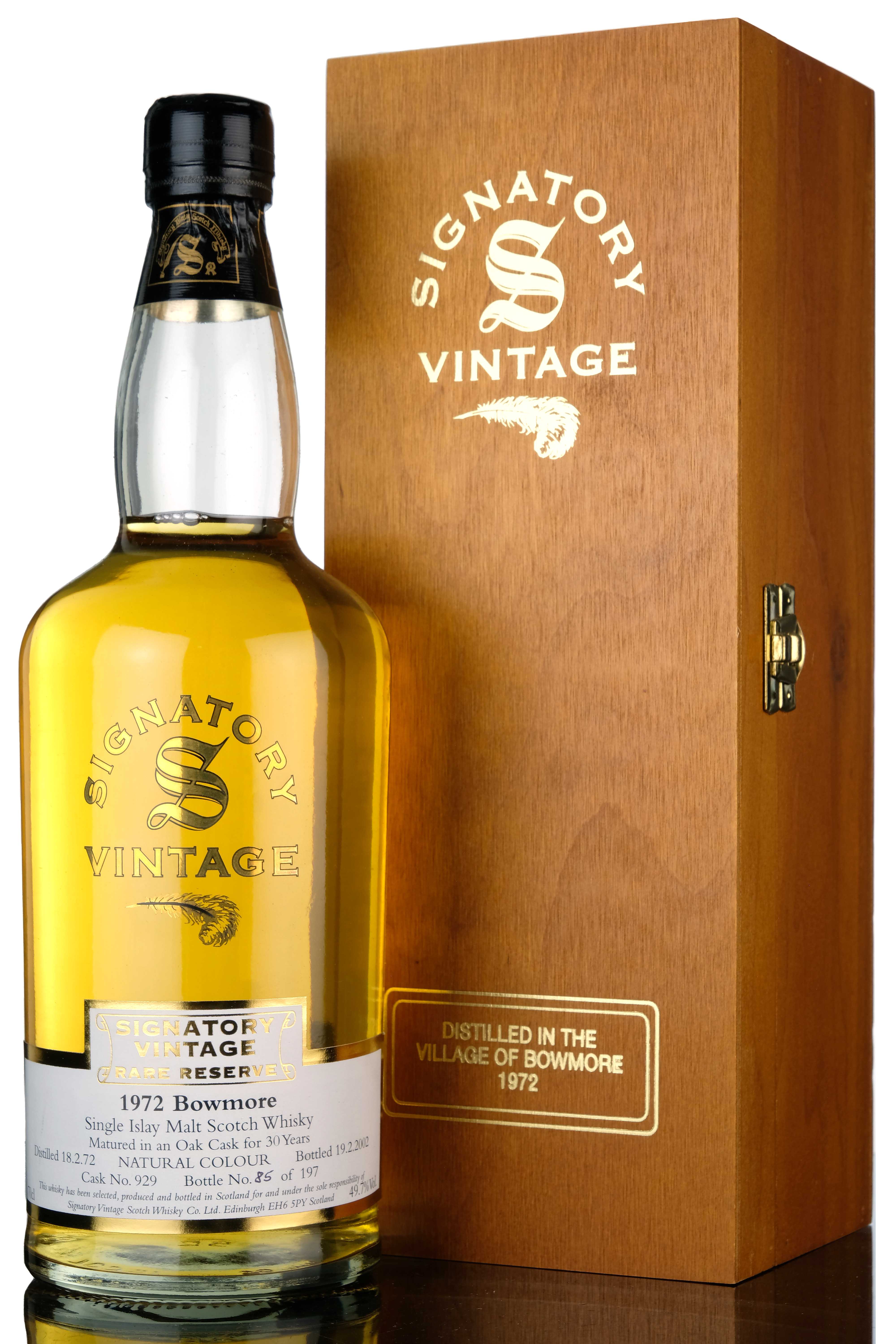 Bowmore 1972-2002 - 30 Year Old - Signatory Vintage - Rare Reserve - Single Cask 929