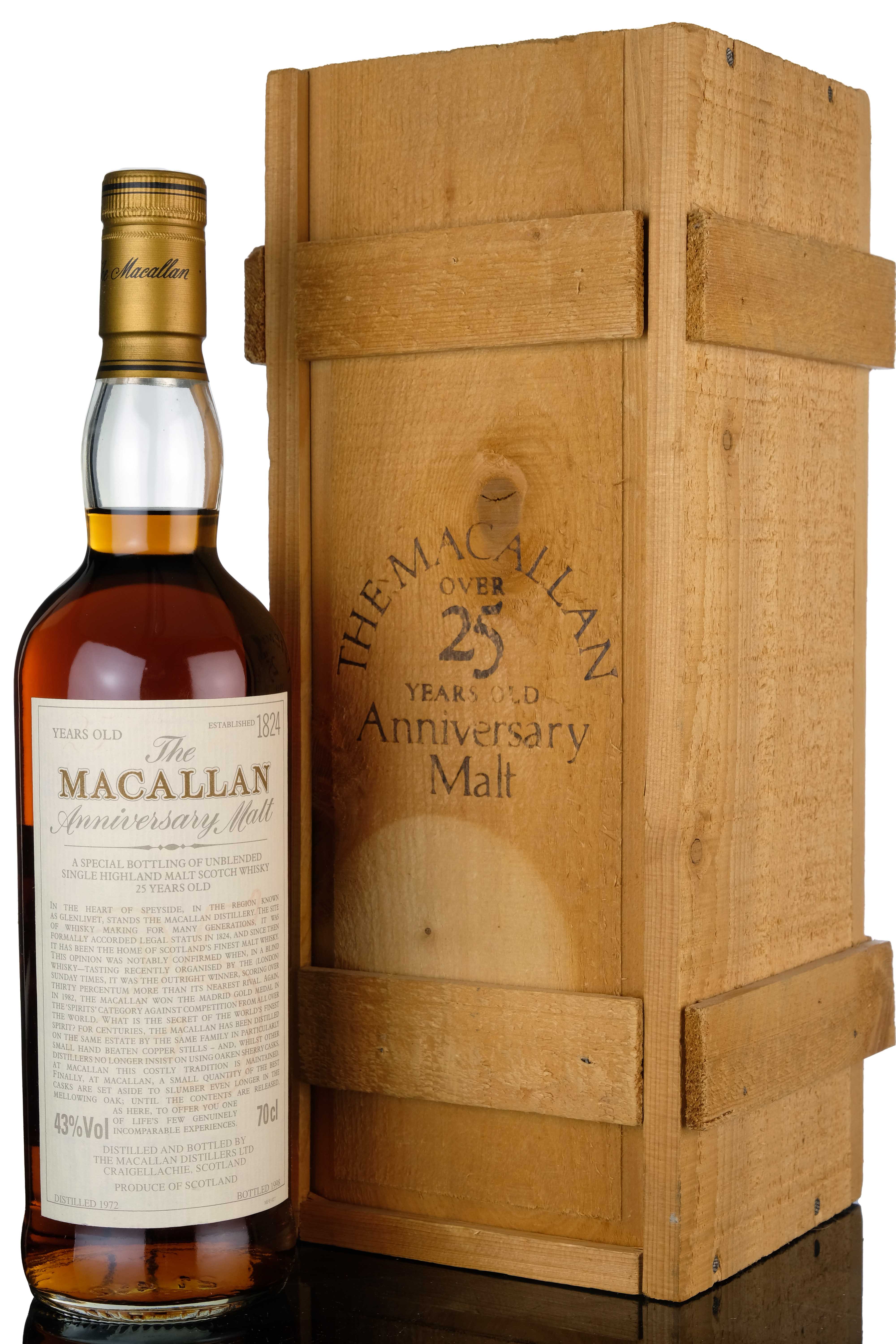 Macallan 1972-1998 - 25 Year Old - Anniversary Malt